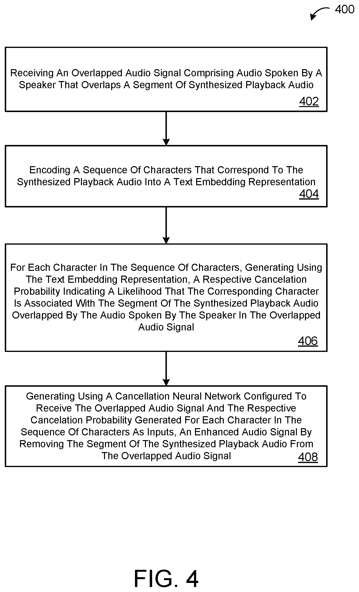 Patent US11776563 Figure 8 – Textual echo cancellation