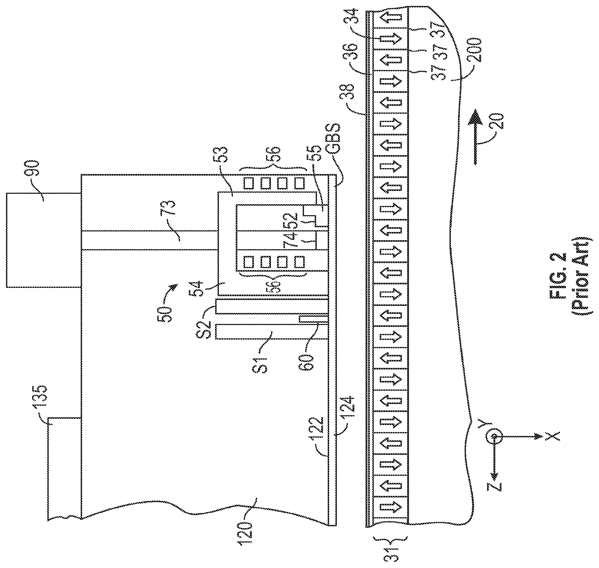 Patent US11776566 Figure 2 – Heat-assisted magnetic recording (HAMR) write head with protective multilayer film for near-field transducer