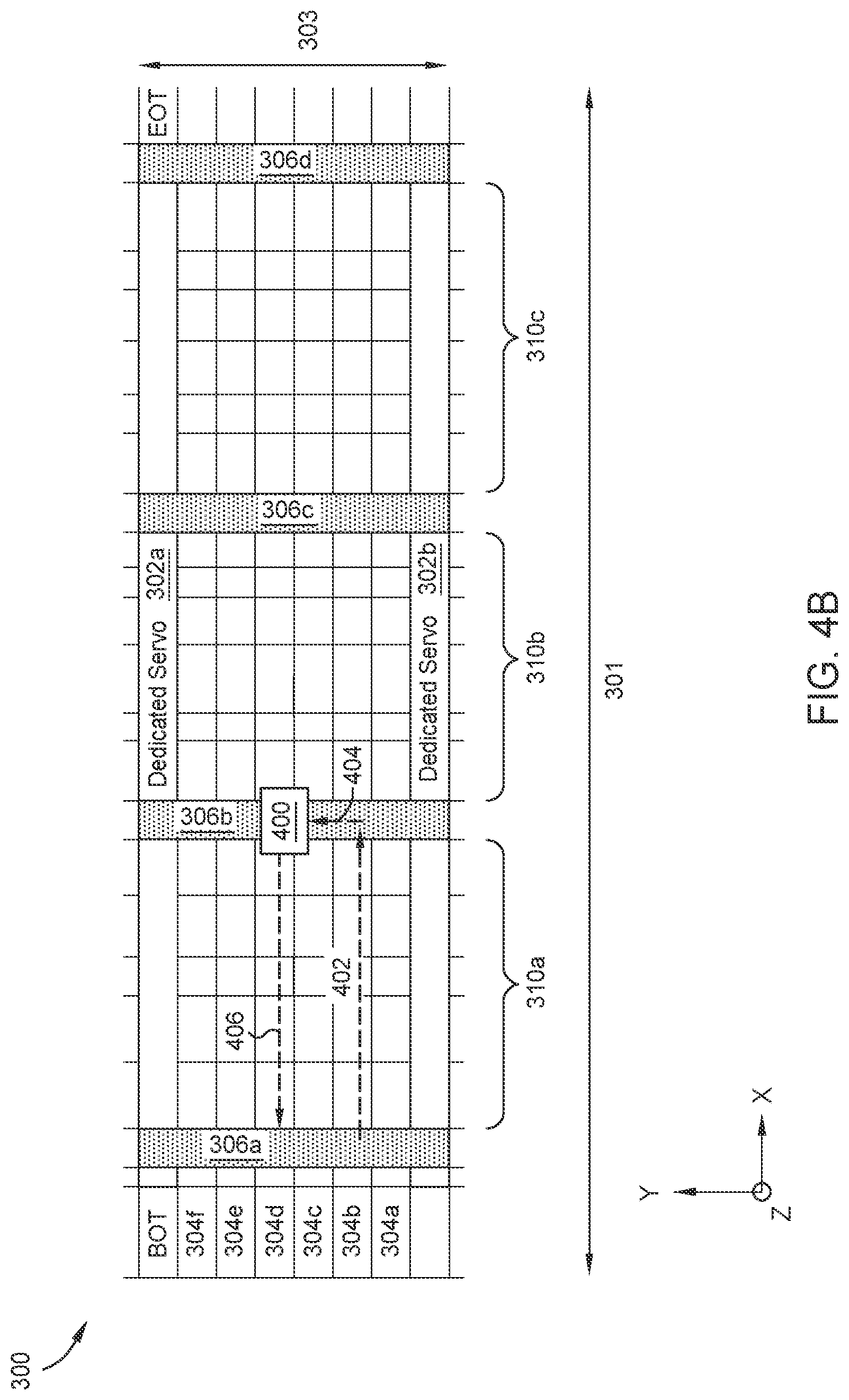 Patent US11776572 Figure 7 – Magnetic tape having alternating sections for use in ultra-high areal density tape storage systems