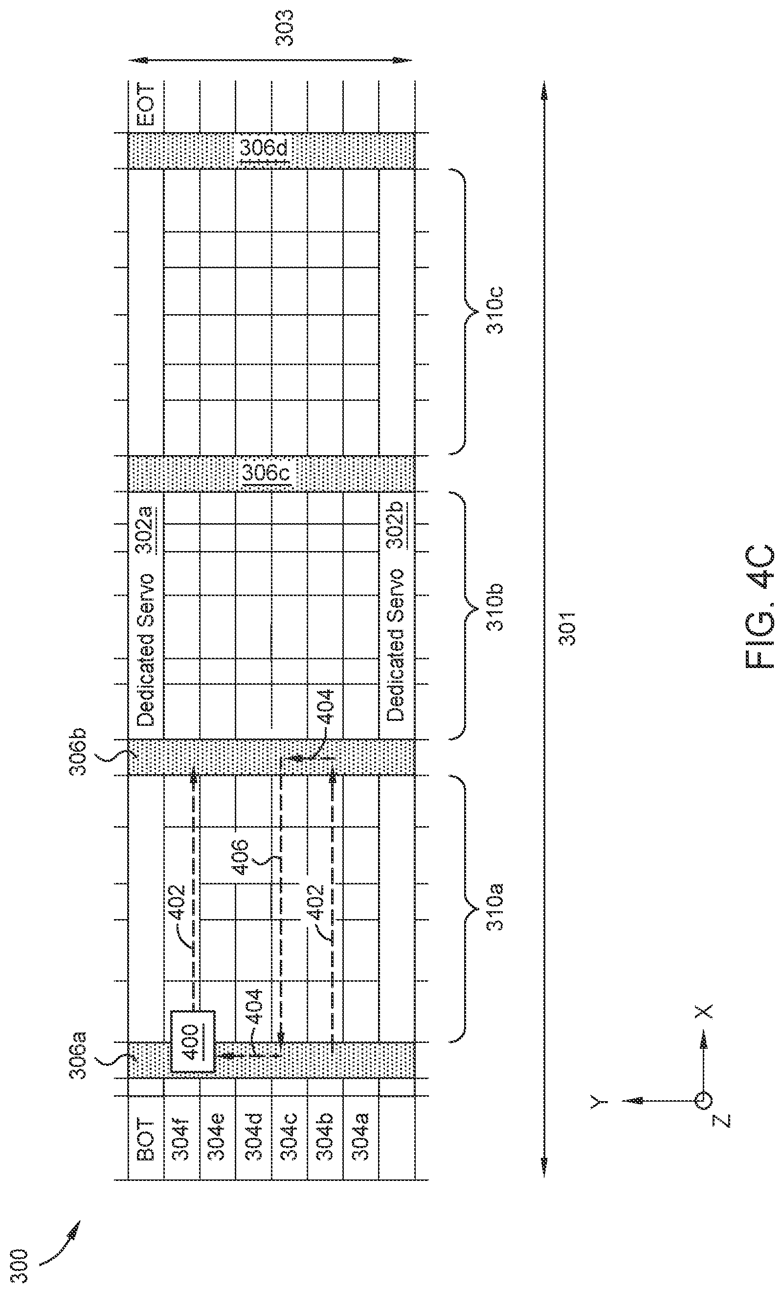 Patent US11776572 Figure 8 – Magnetic tape having alternating sections for use in ultra-high areal density tape storage systems