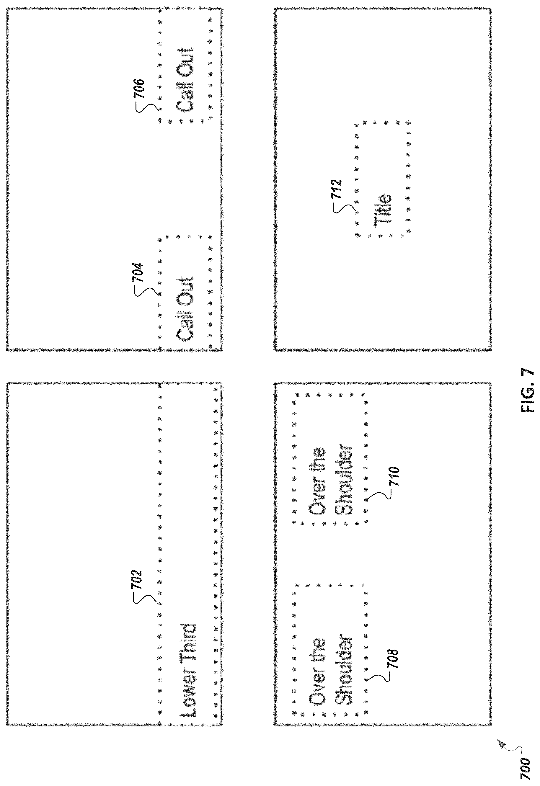 Patent US11776578 Figure 7 – Automatic modification of values of content elements in a video