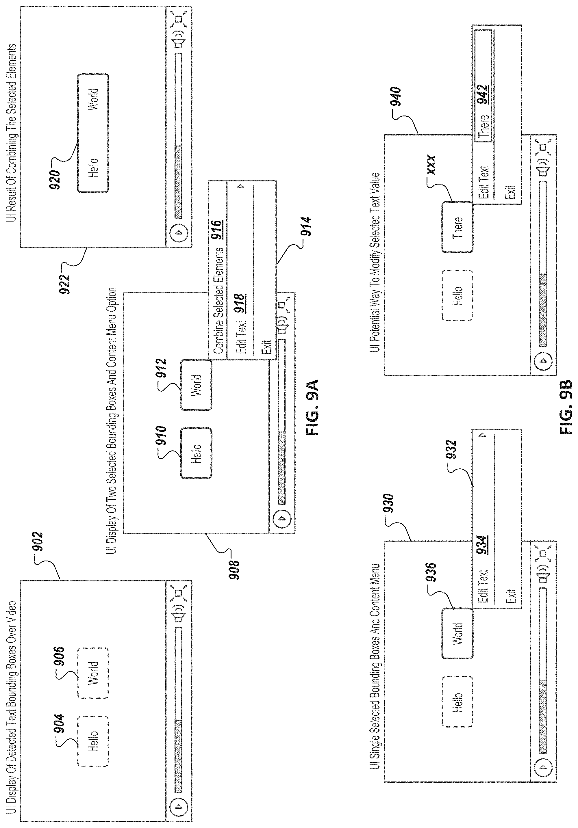 Patent US11776578 Figure 9 – Automatic modification of values of content elements in a video