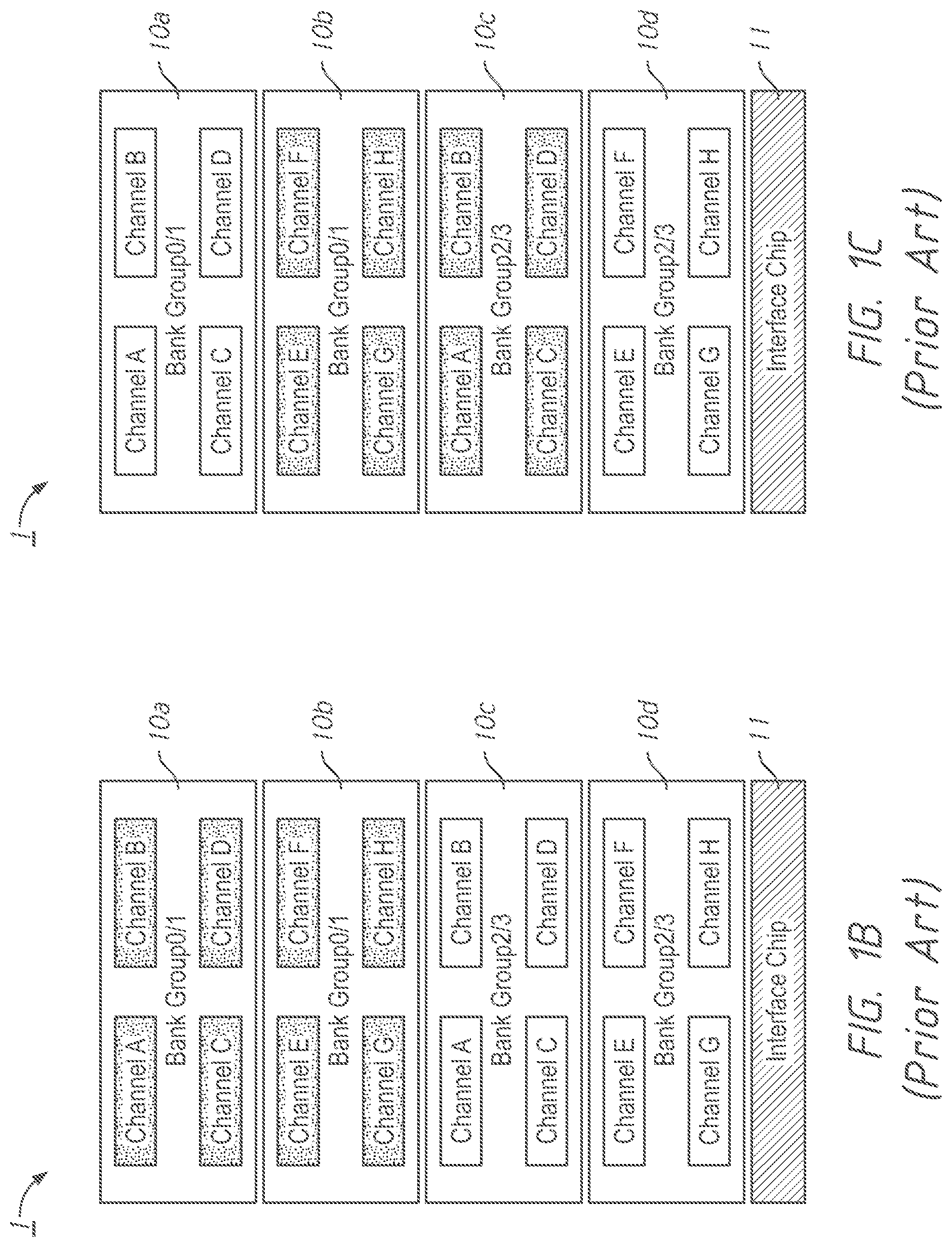 Patent US11776584 Figure 2 – Bank and channel structure of stacked semiconductor device