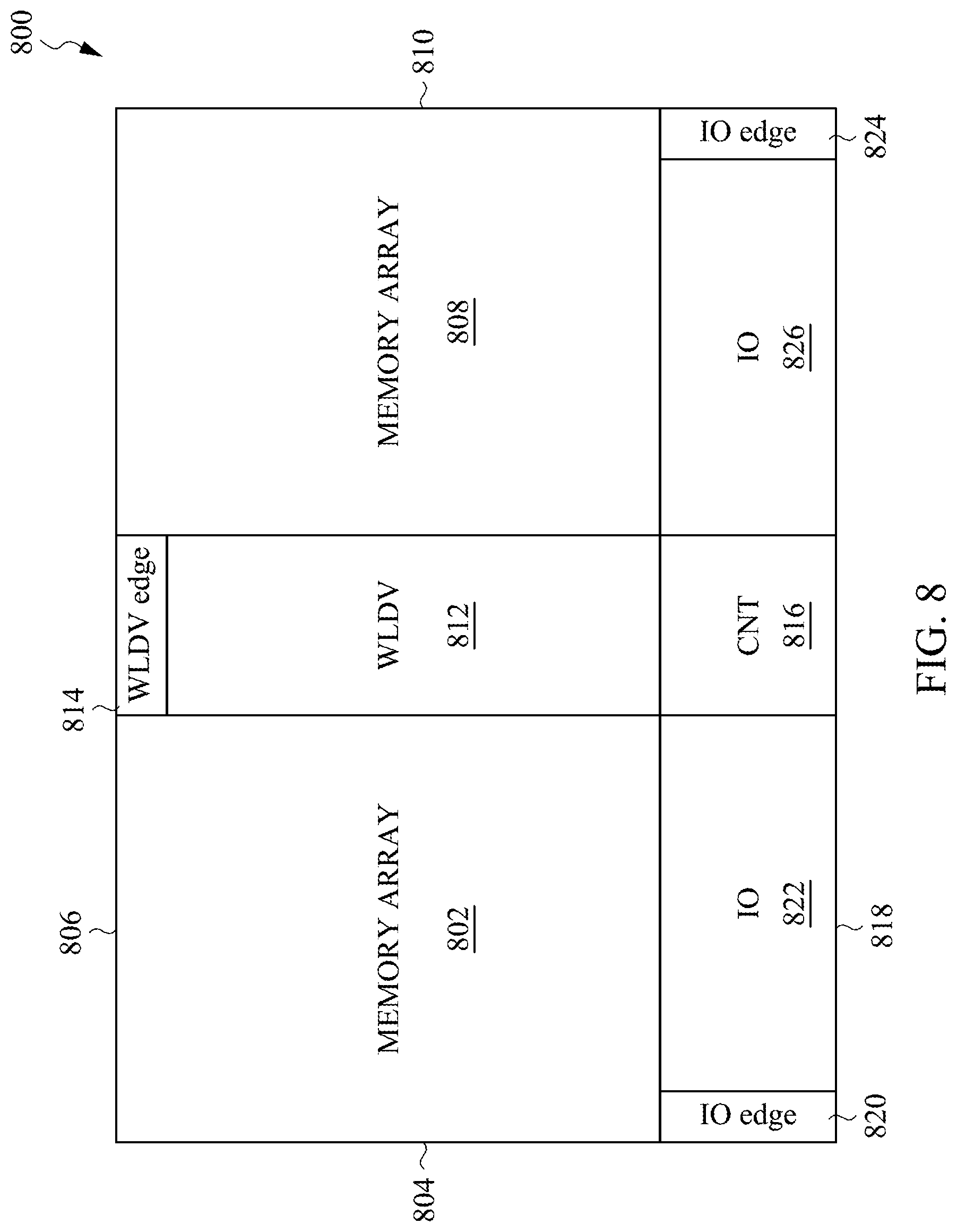 Patent US11776587 Figure 8 – Power ramping sequence control for a memory device