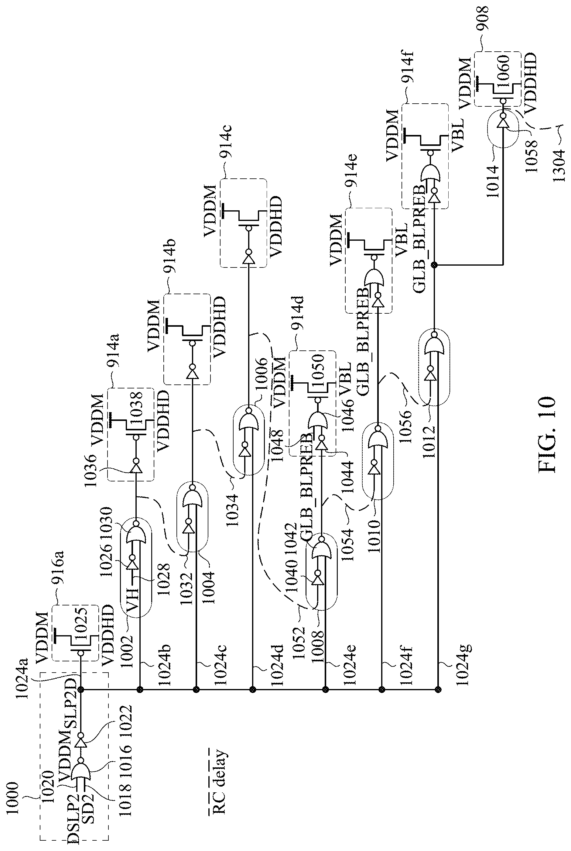 Patent US11776587 Figure 10 – Power ramping sequence control for a memory device