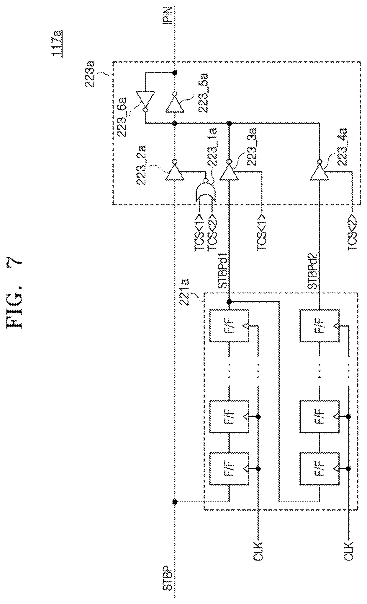 Patent US11776592 Figure 7 – Semiconductor device including pipe latch circuit