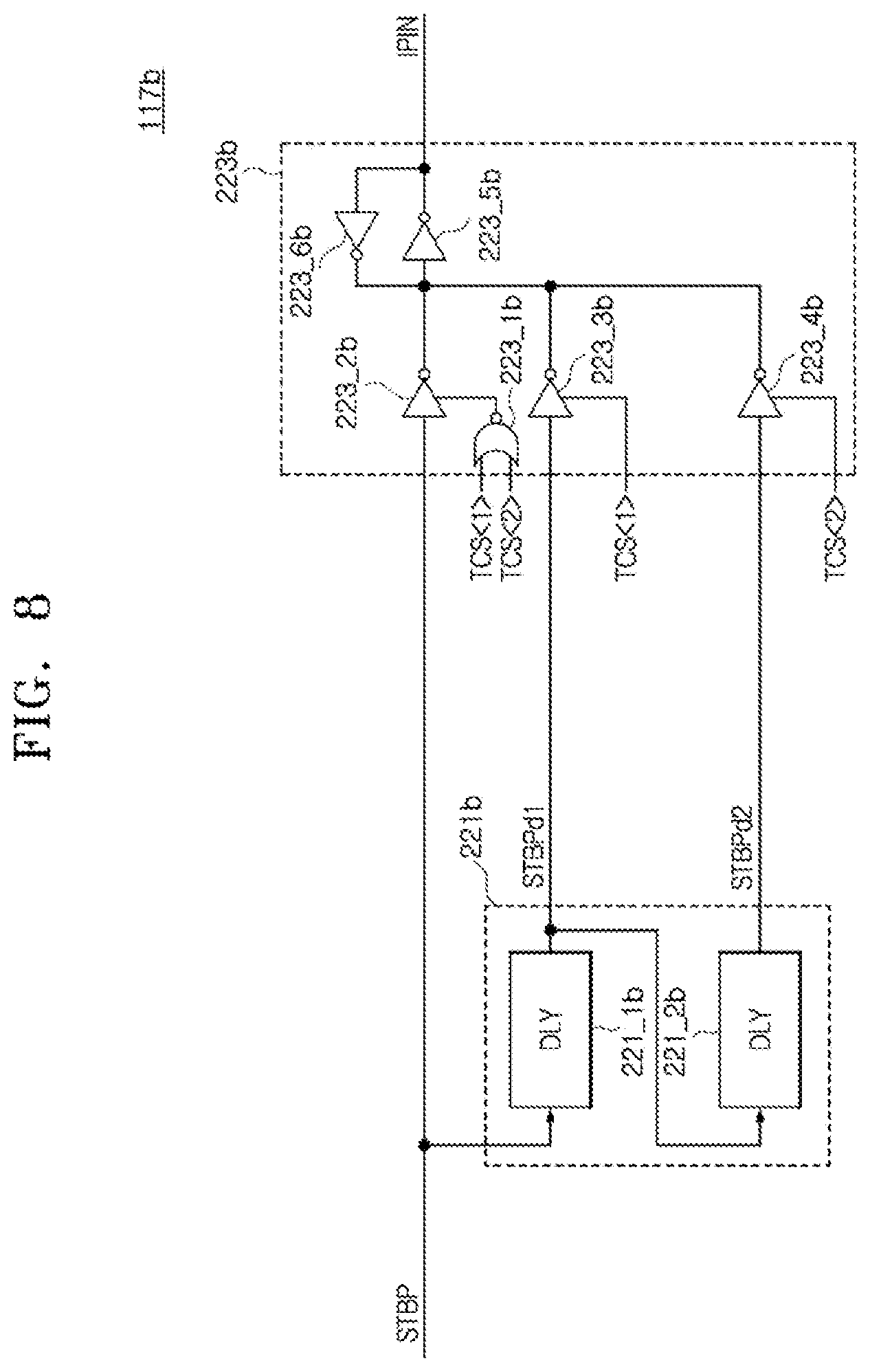 Patent US11776592 Figure 8 – Semiconductor device including pipe latch circuit