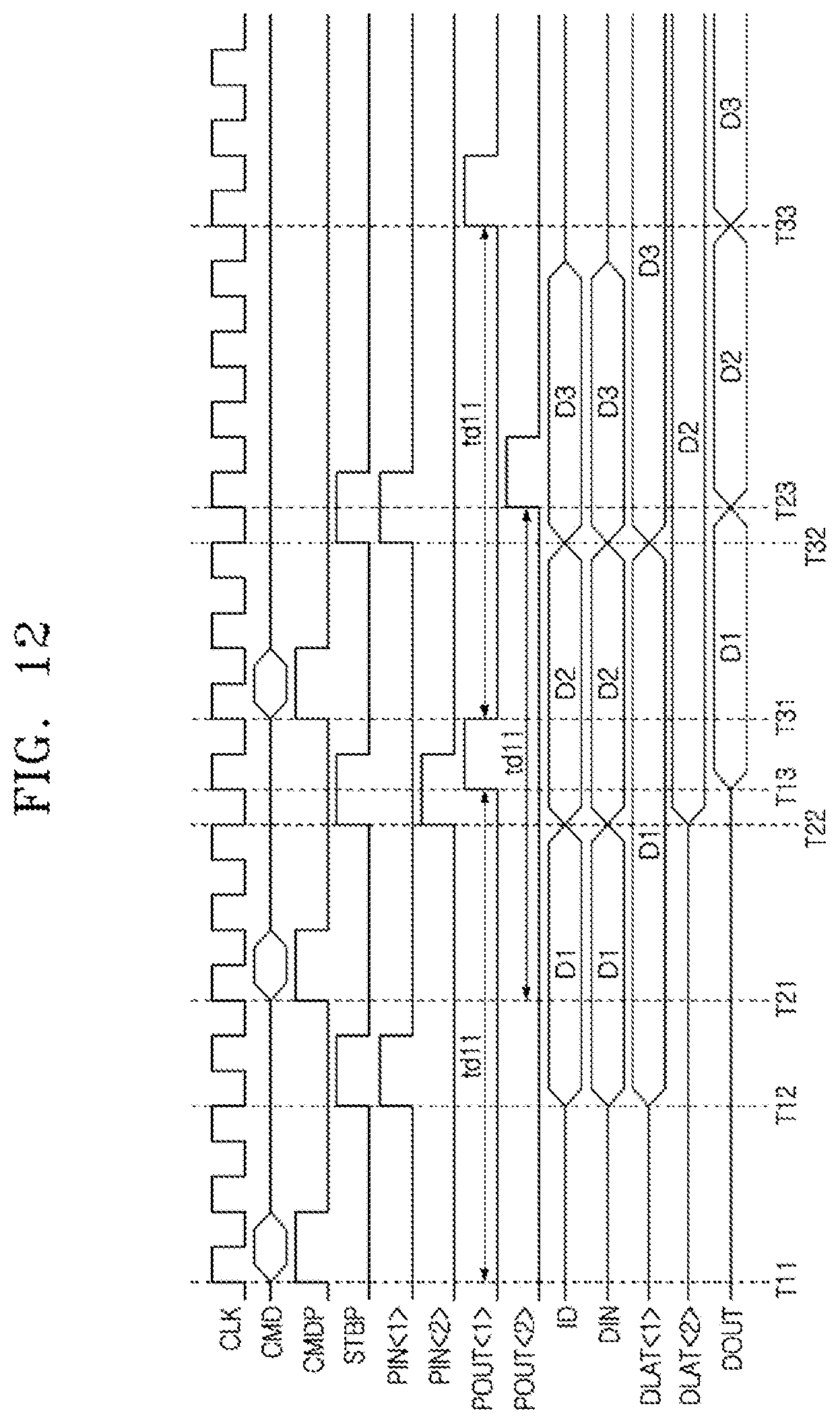 Patent US11776592 Figure 12 – Semiconductor device including pipe latch circuit