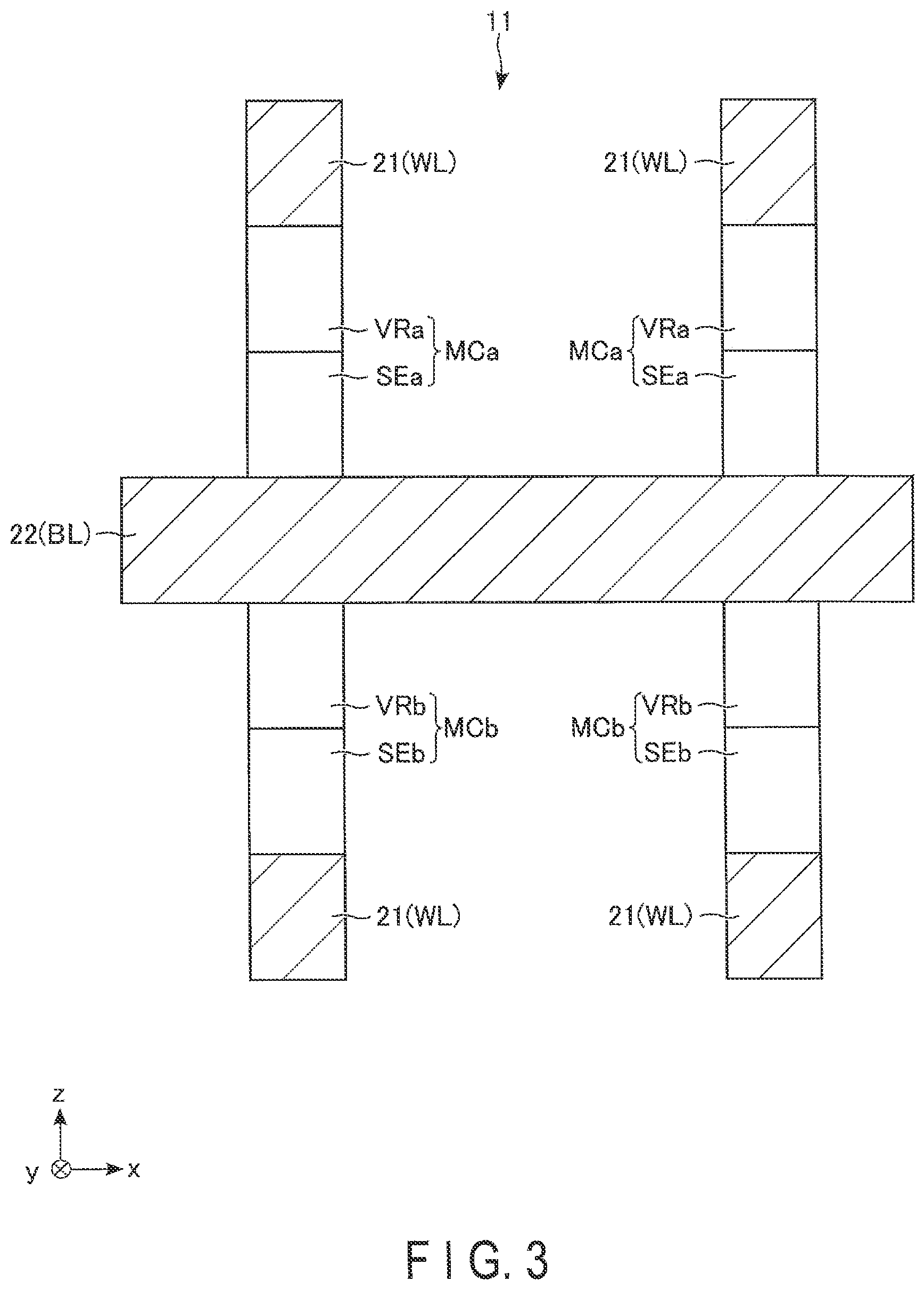 Patent US11776603 Figure 3 – Magnetoresistance memory device and method of manufacturing magnetoresistance memory device