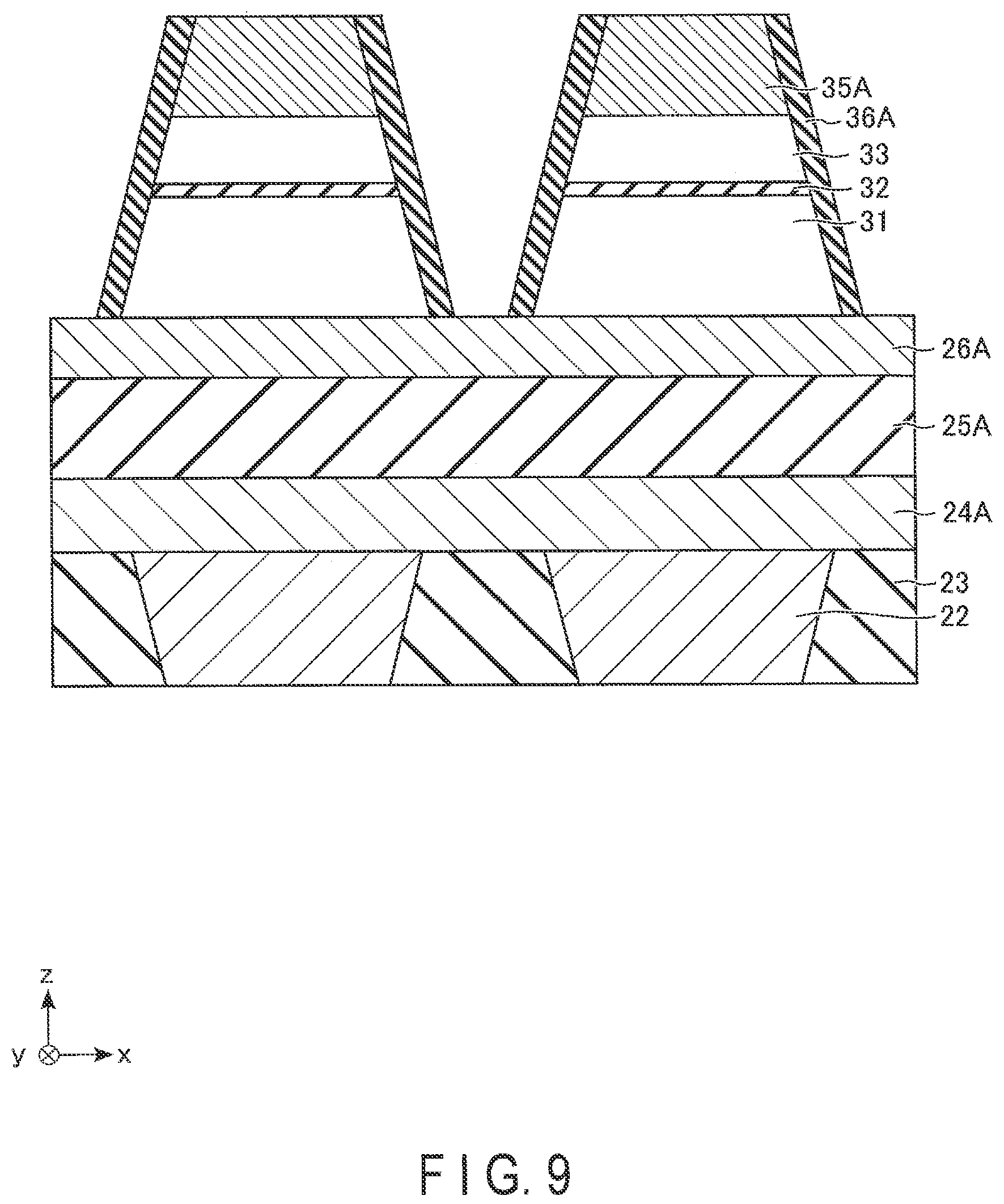 Patent US11776603 Figure 9 – Magnetoresistance memory device and method of manufacturing magnetoresistance memory device