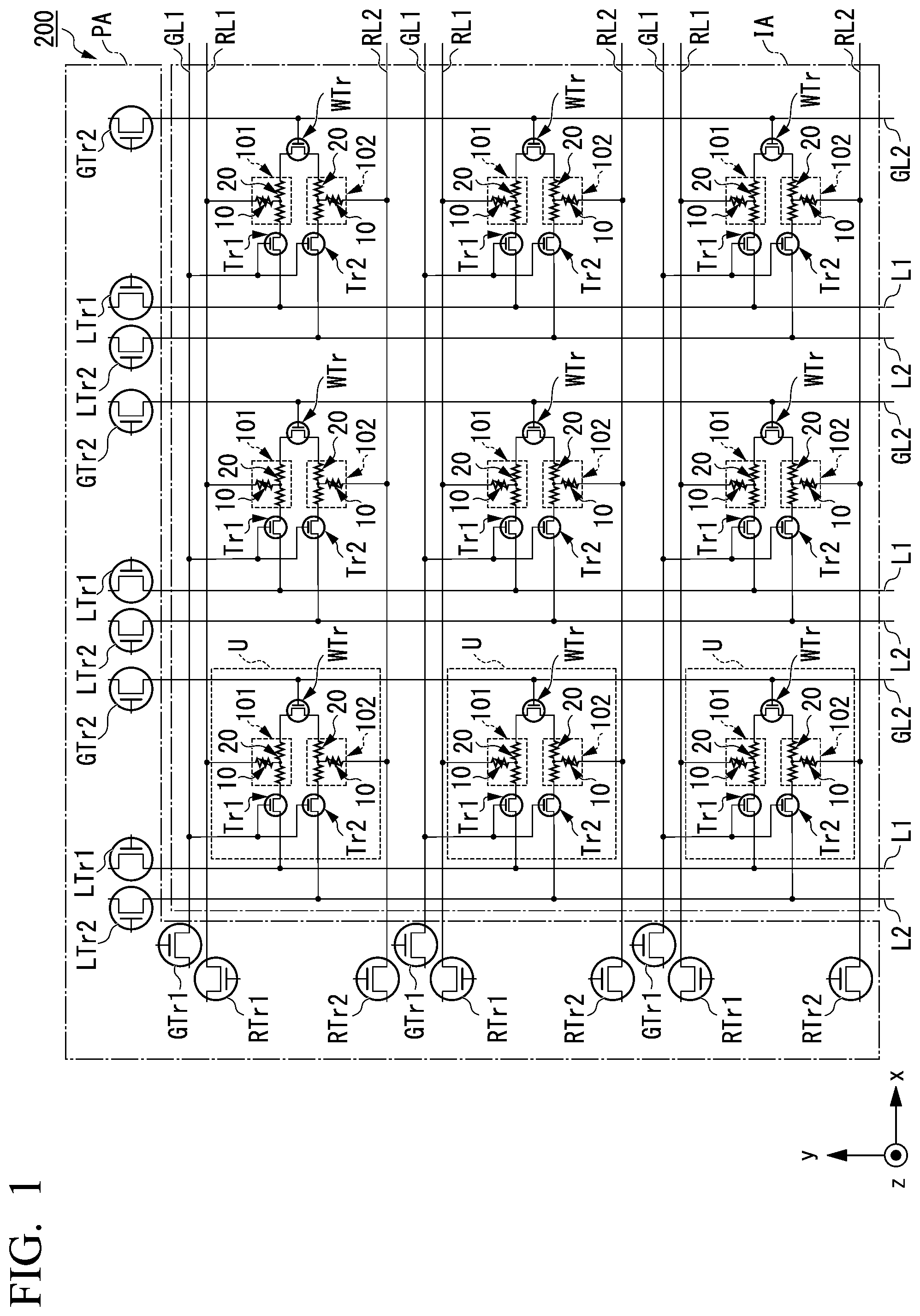 Patent US11776604 — Magnetic recording array and magnetoresistance effect unit — Figure 1
