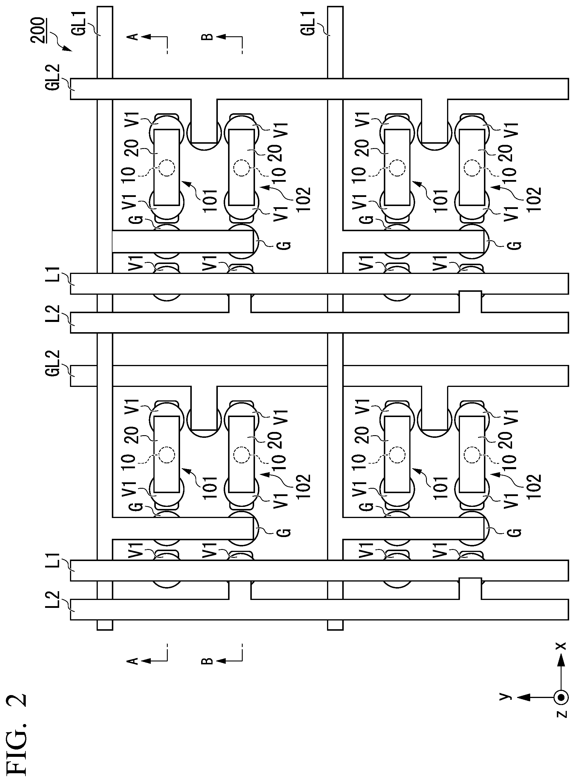 Patent US11776604 Figure 2 – Magnetic recording array and magnetoresistance effect unit