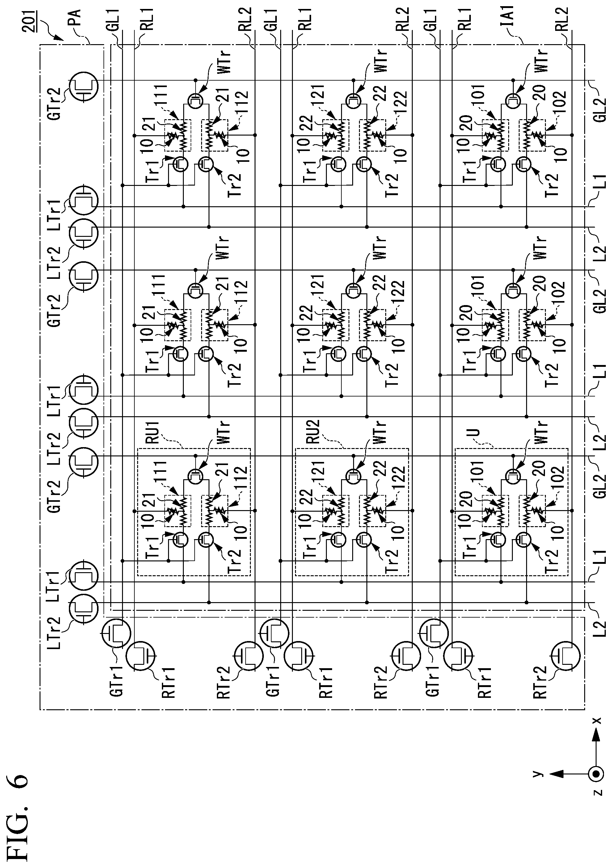 Patent US11776604 Figure 6 – Magnetic recording array and magnetoresistance effect unit