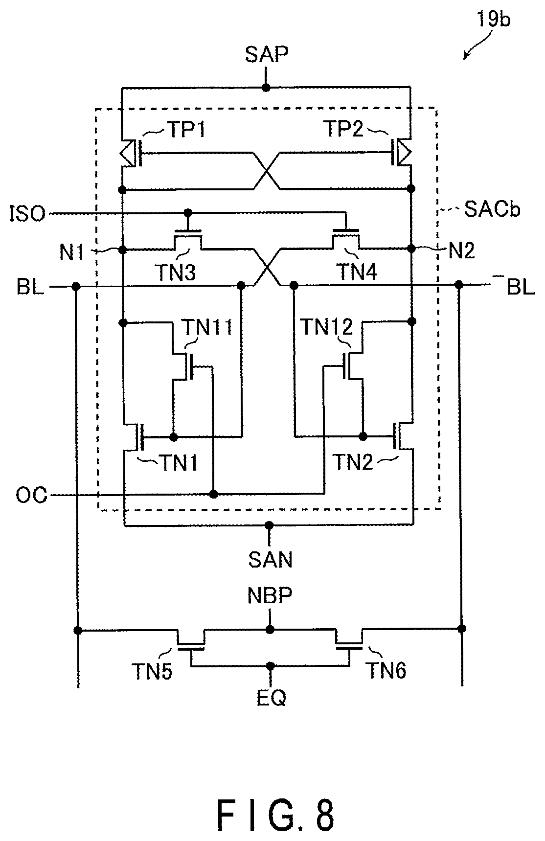 Patent US11776616 Figure 8 – DRAM memory device with oxide semiconductor access transistor and method of controlling plate line potential