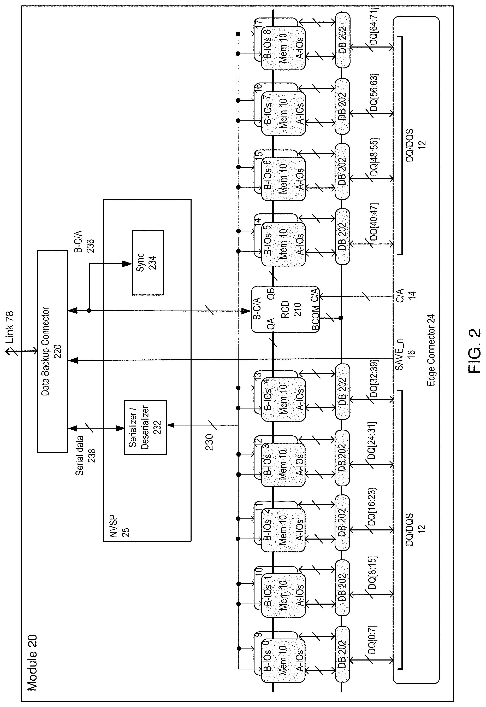 Patent US11776627 Figure 2 – Memory module for platform with non-volatile storage