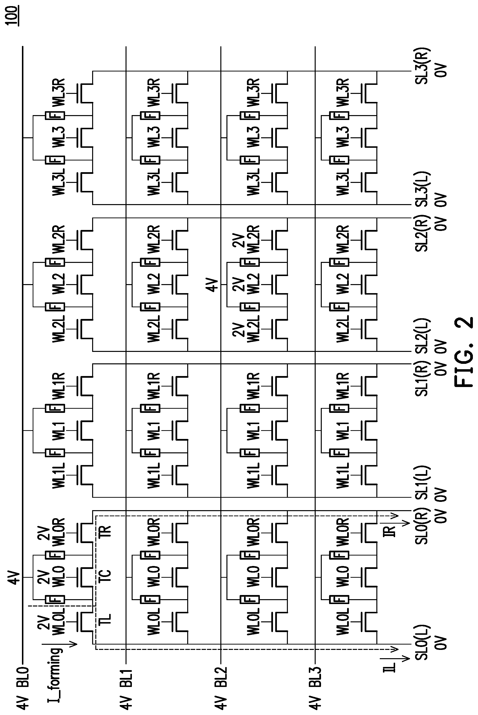 Patent US11776636 Figure 2 – Memory array and operation method thereof