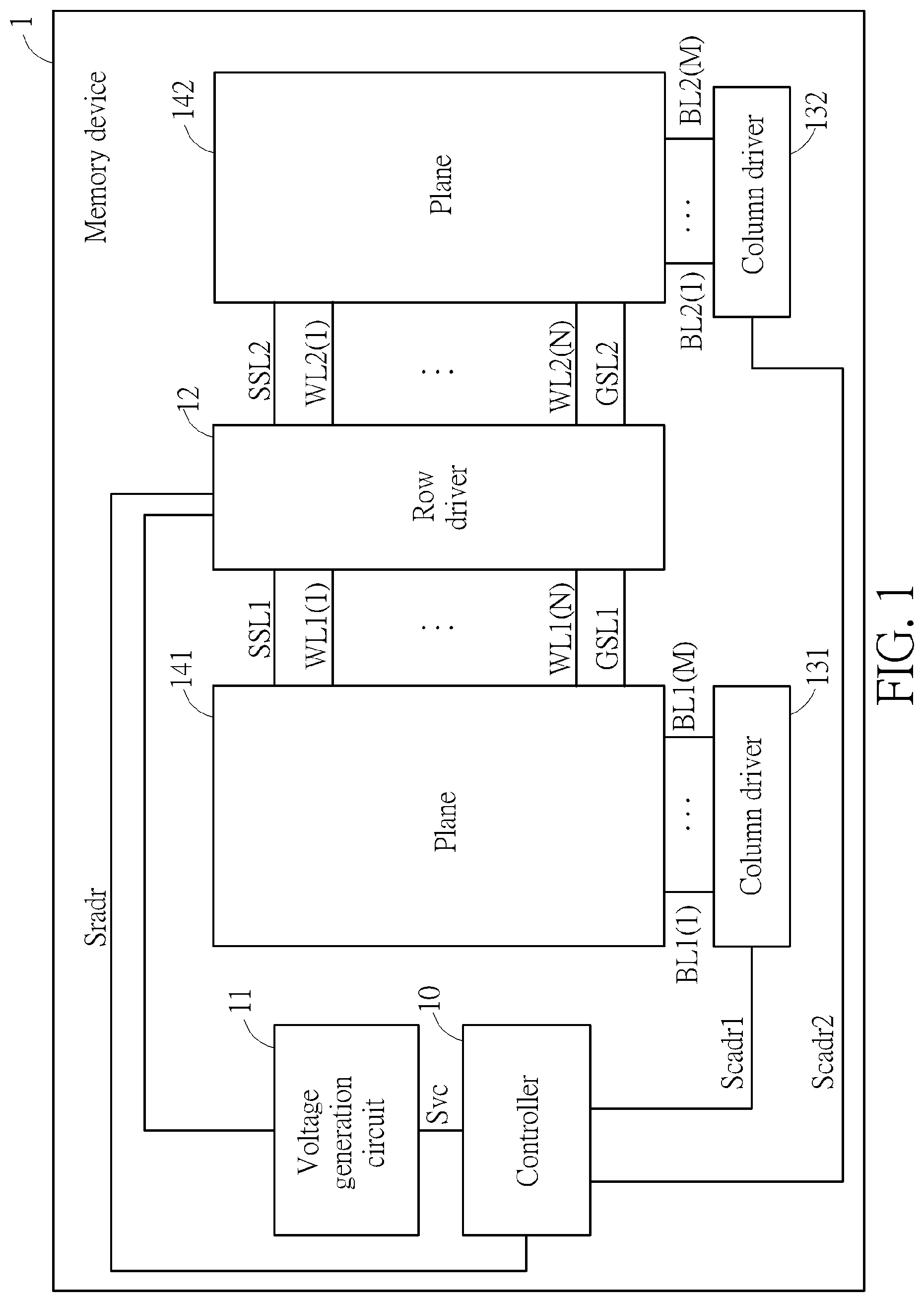 Patent US11776641 — Method of programming multi-plane memory device — Figure 1
