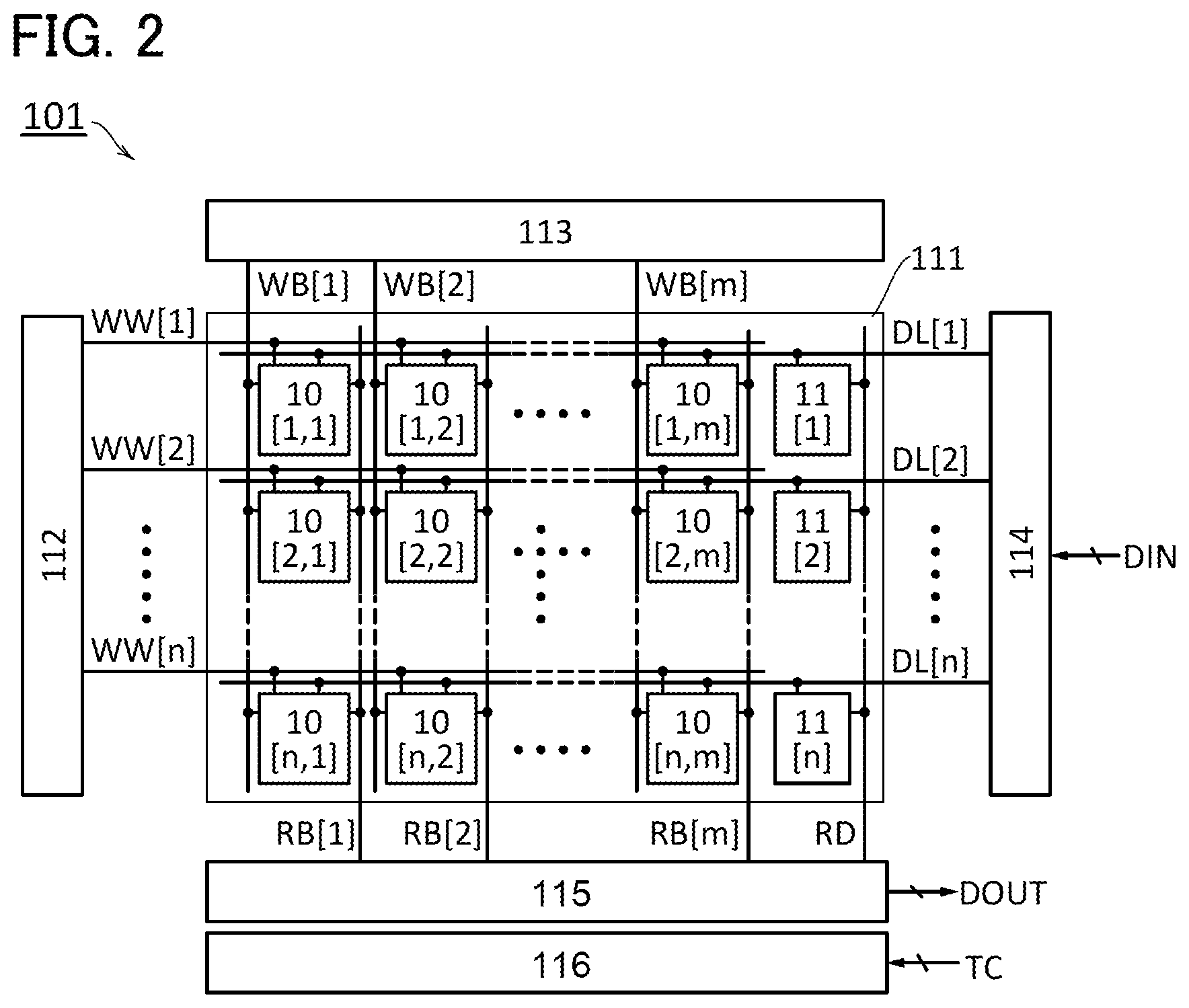 Patent US11776645 Figure 2 – Stacked electronic device capable of retaining an analog potential