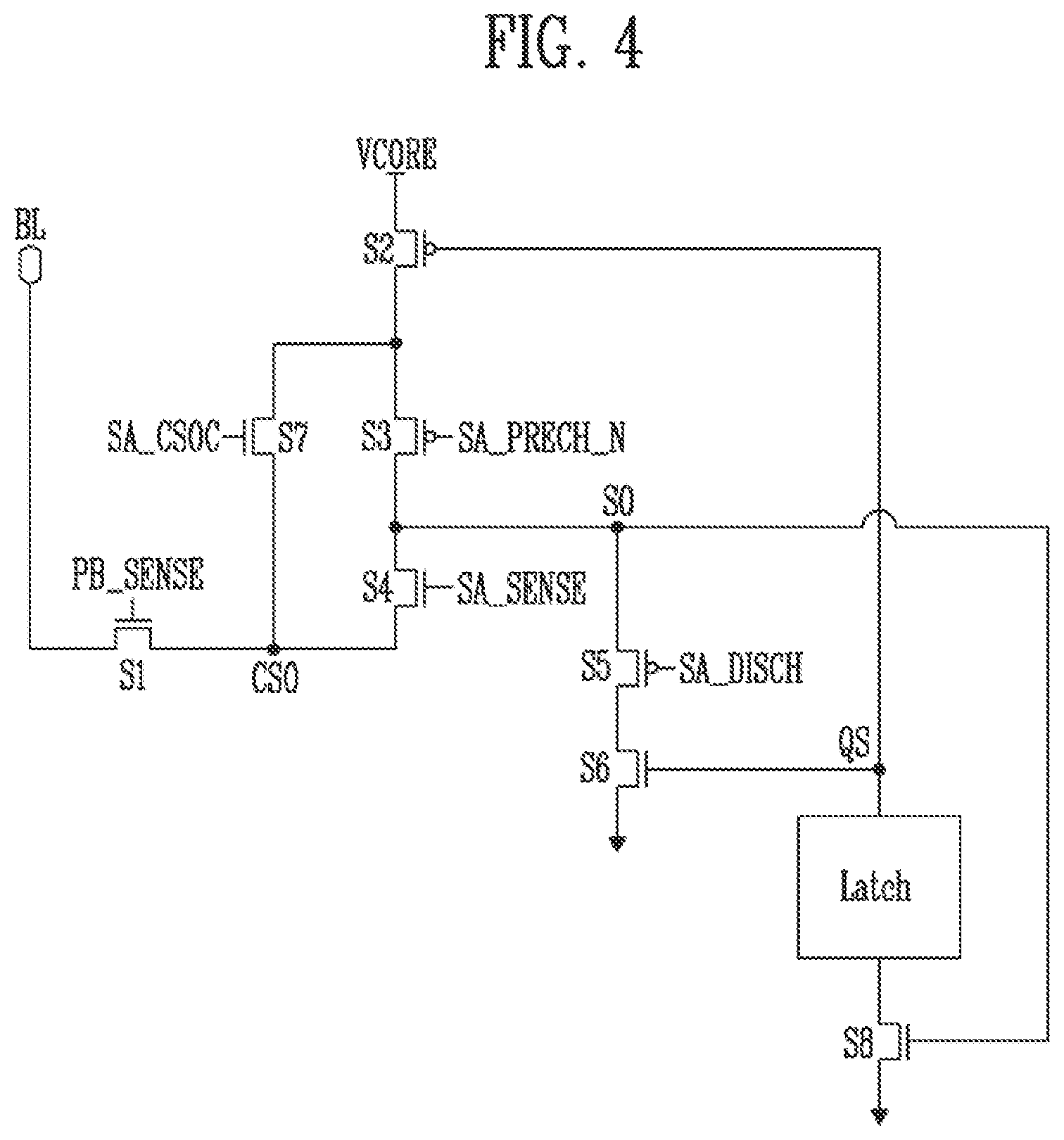 Patent US11776657 Figure 4 – Page buffer, memory device including the page buffer and operating method thereof