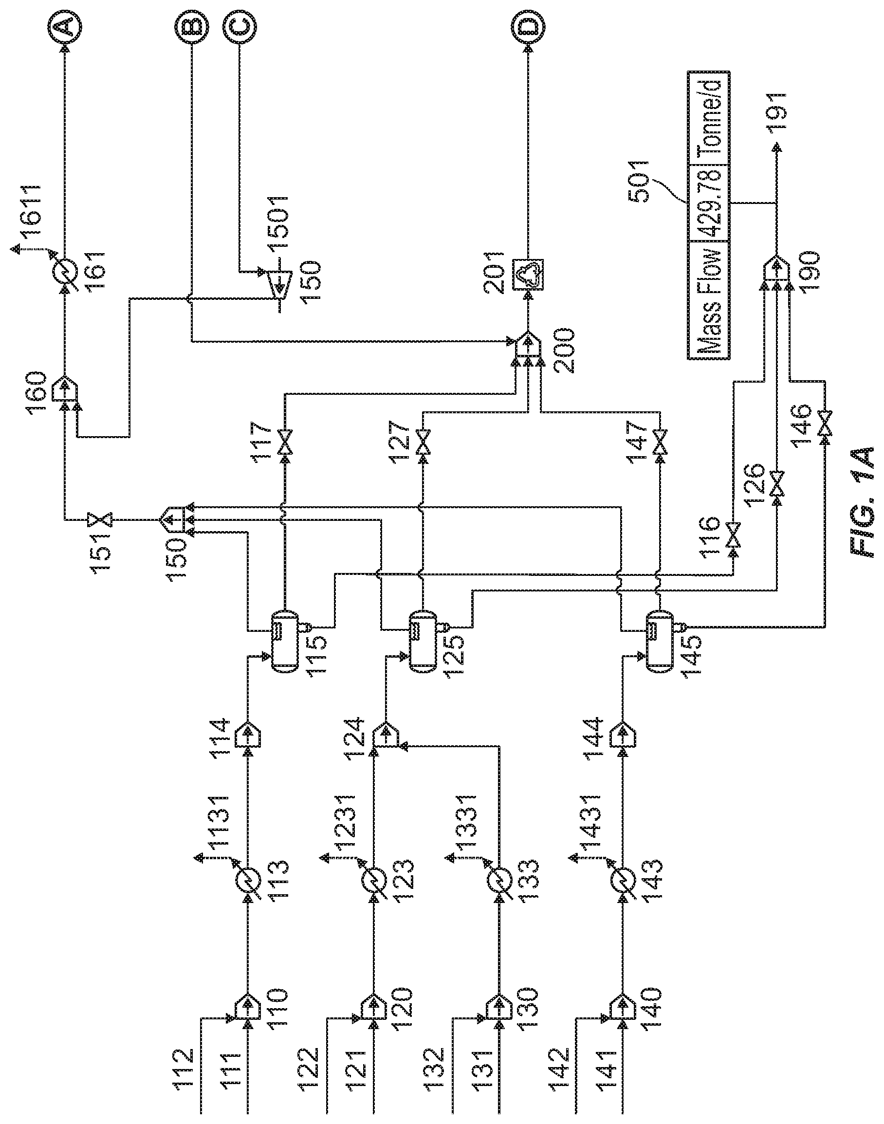 Patent US11776667 Figure 1 – Composition tracking of mixed species in chemical processes