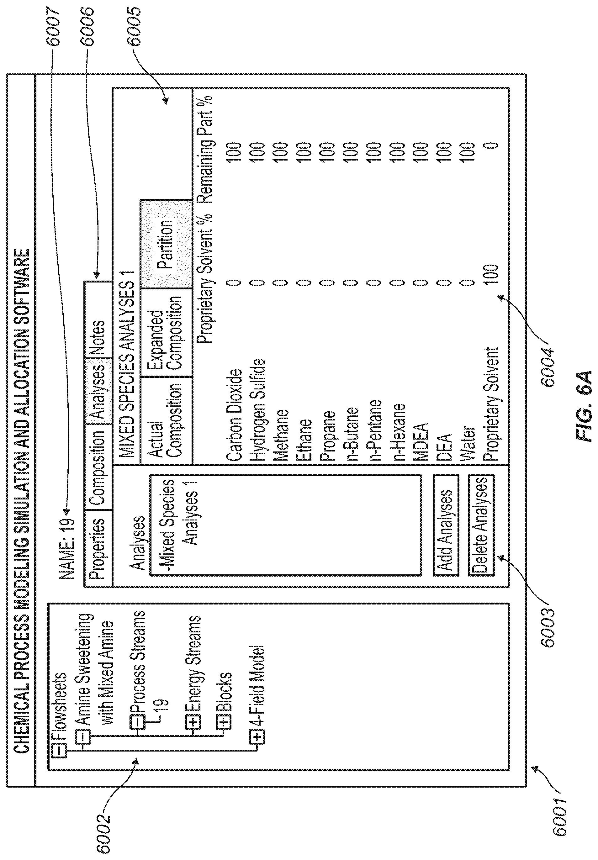 Patent US11776667 Figure 5 – Composition tracking of mixed species in chemical processes