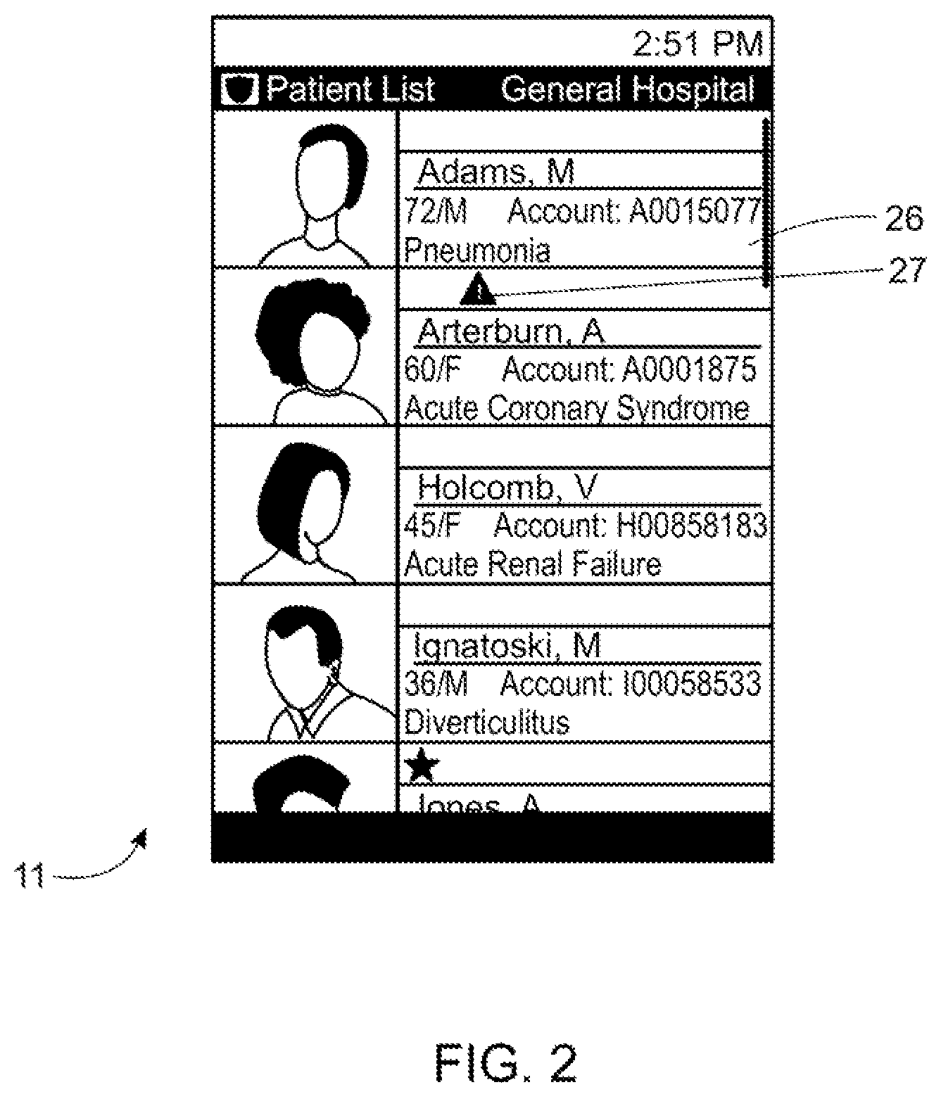 Patent US11776671 Figure 2 – Electronic patient monitoring system