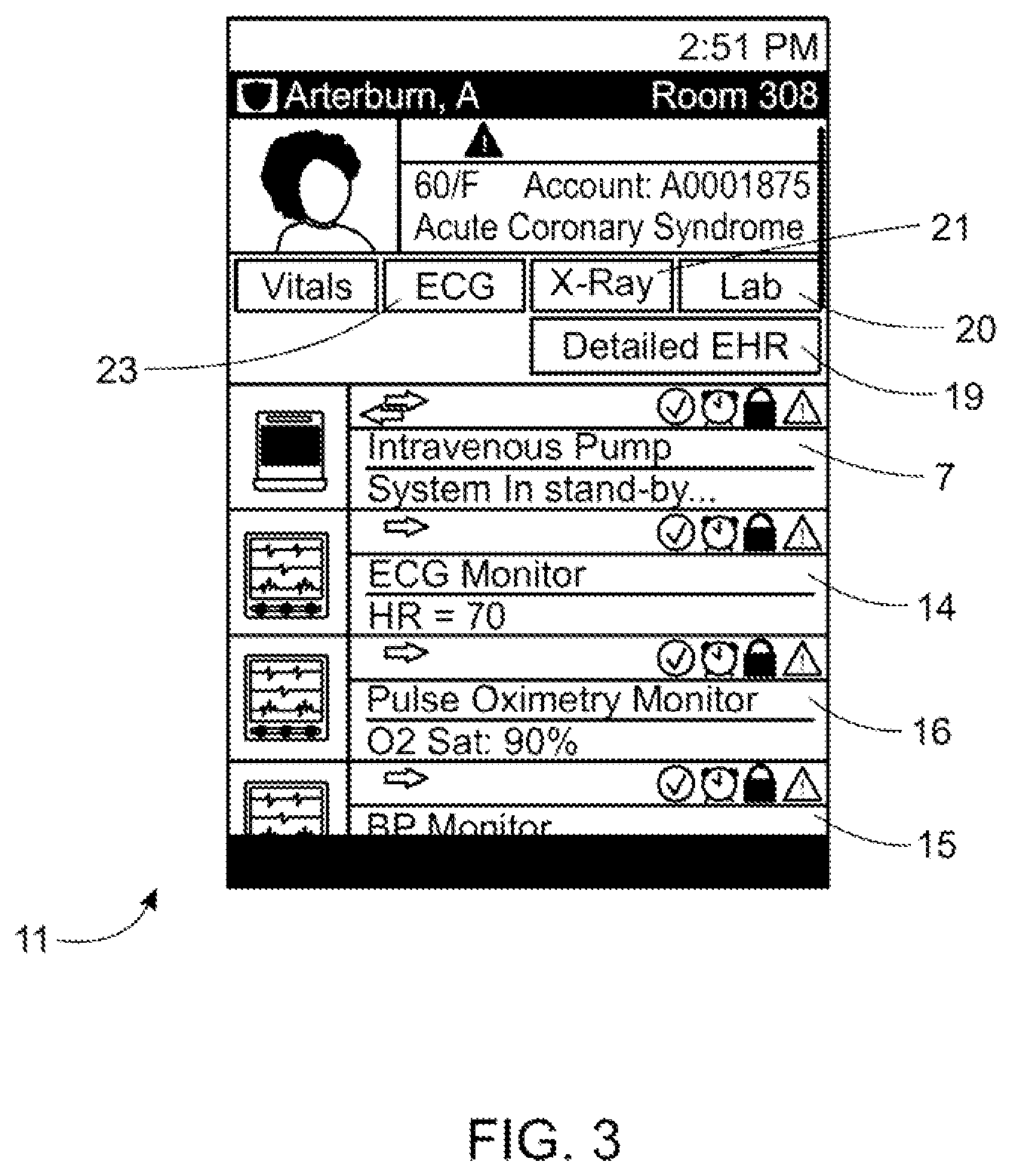 Patent US11776671 Figure 3 – Electronic patient monitoring system