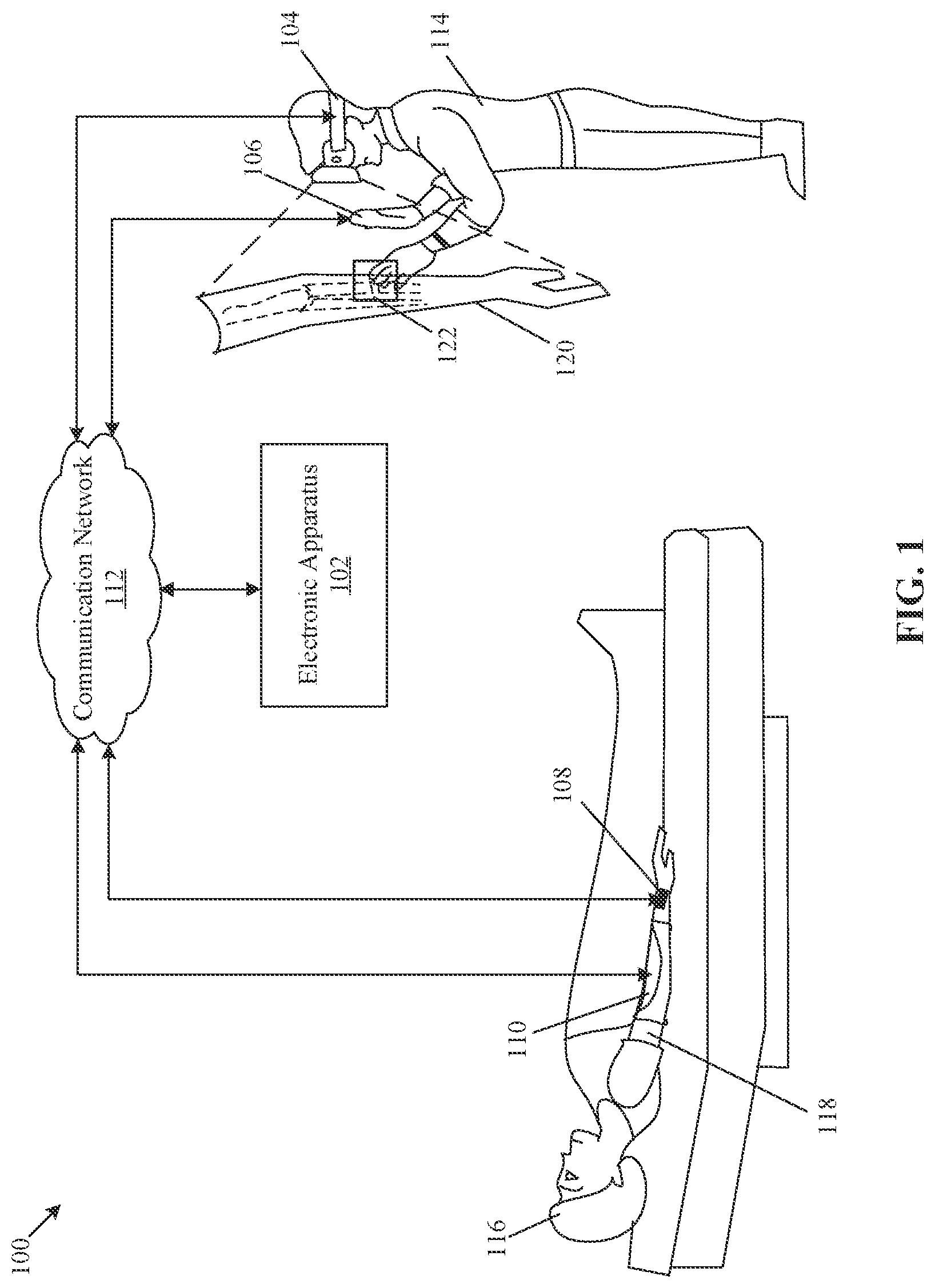 Patent US11776687 Figure 1 – Medical examination of human body using haptics