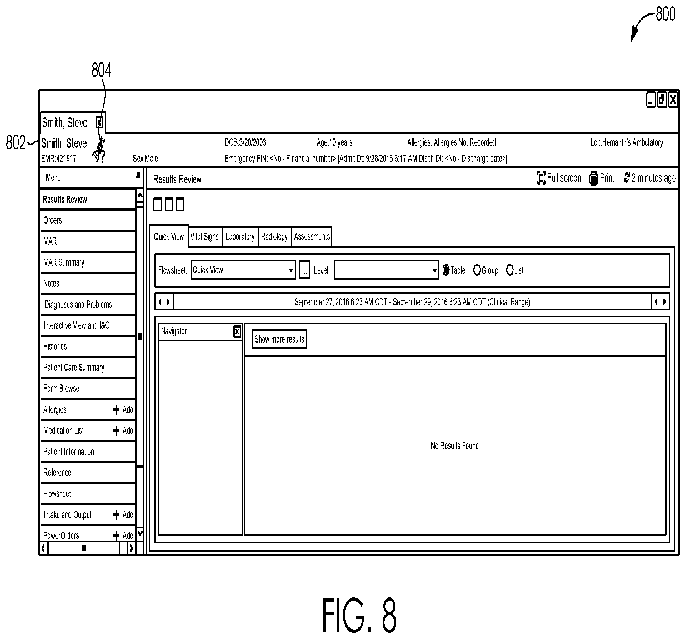 Patent US11776695 Figure 8 – Indicator for probable inheritance of genetic disease