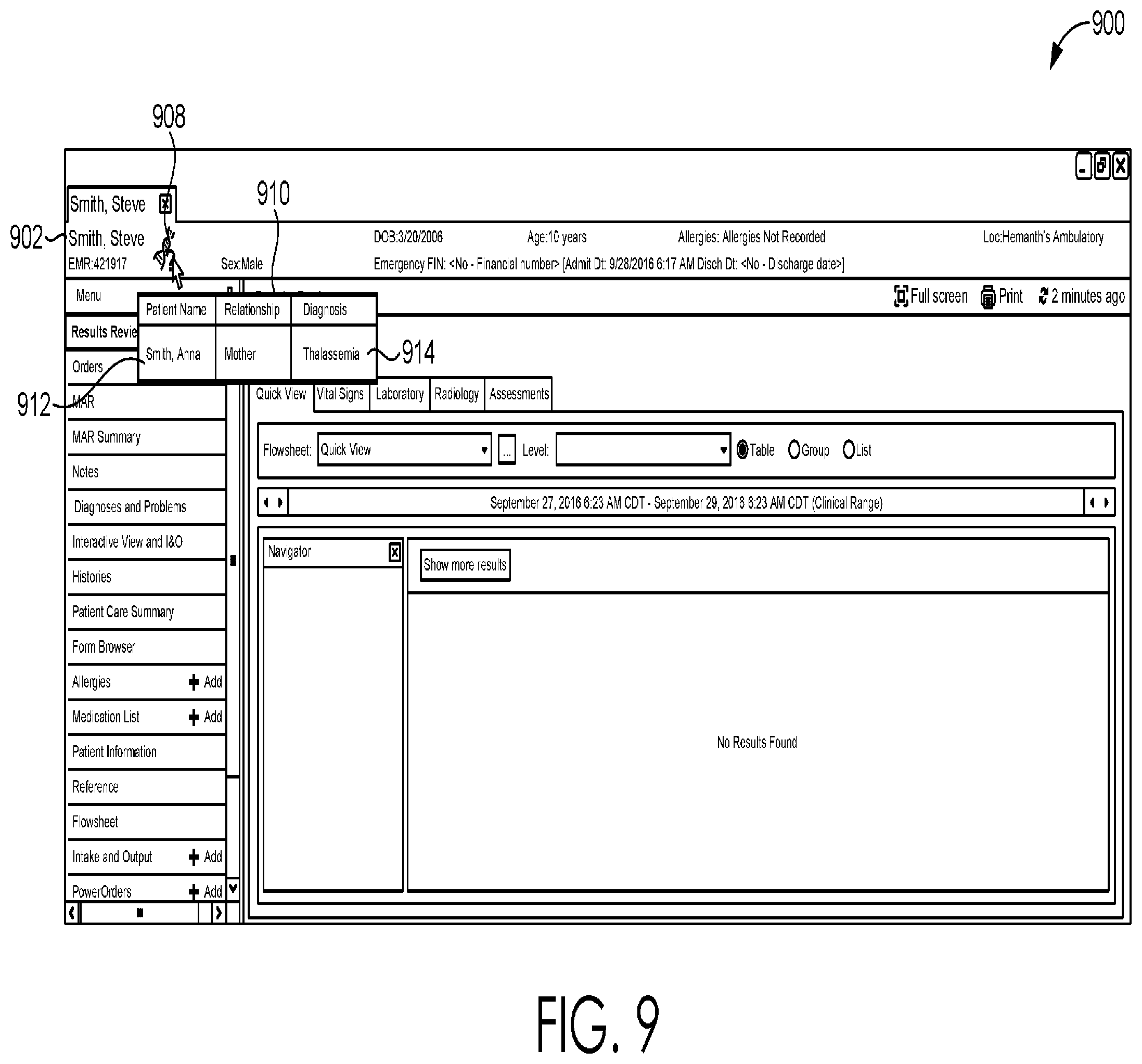 Patent US11776695 Figure 9 – Indicator for probable inheritance of genetic disease