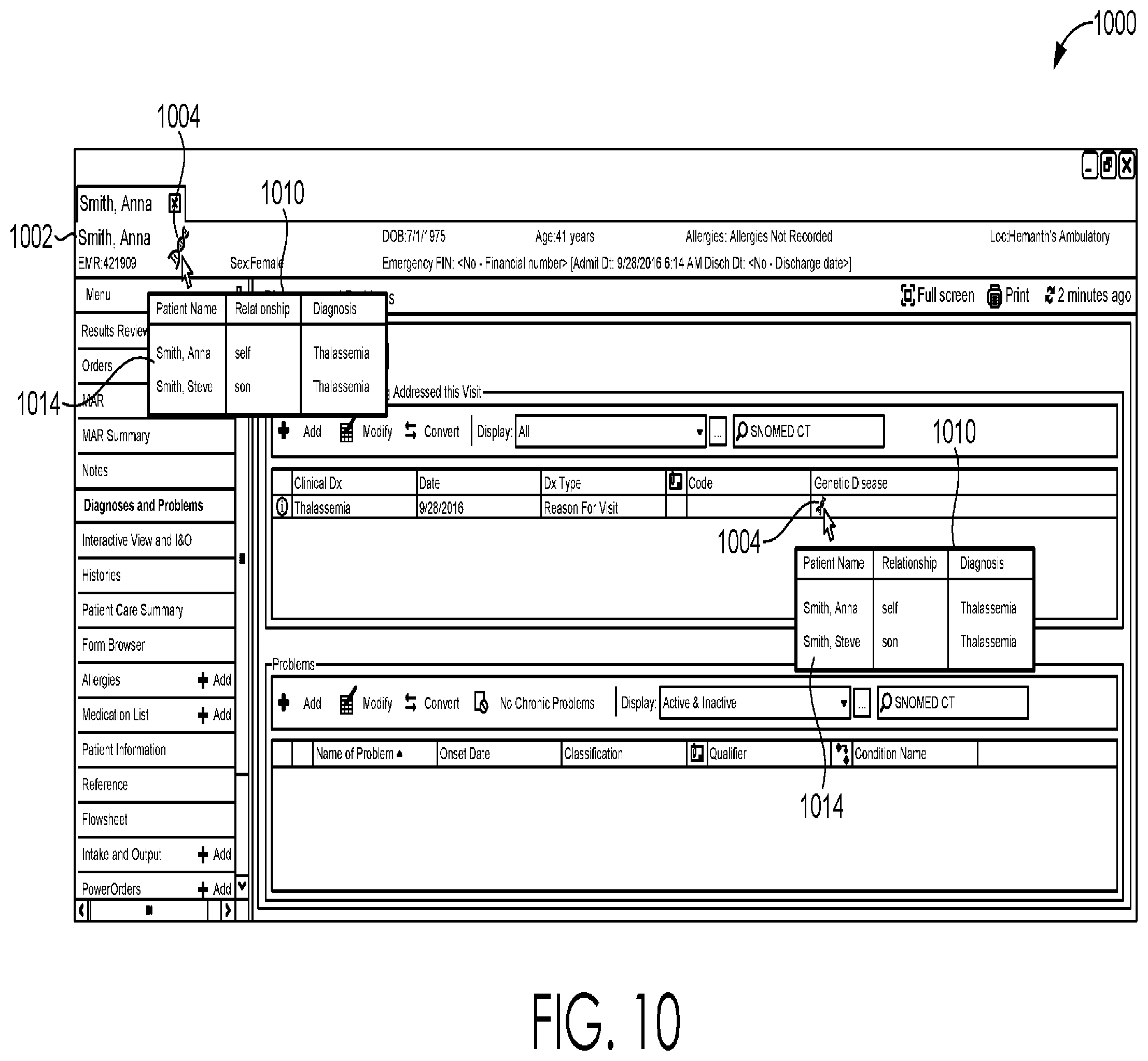 Patent US11776695 Figure 10 – Indicator for probable inheritance of genetic disease