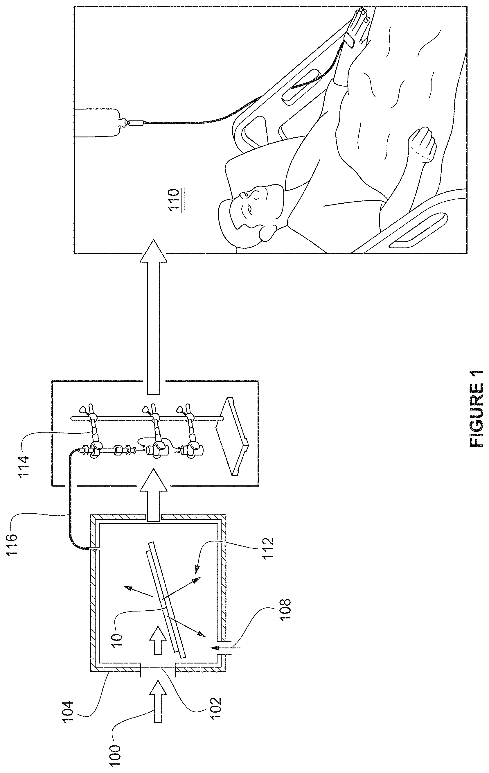 Patent US11776705 Figure 1 – High temperature and high beam current compatible targets and methods thereof for generating noble gas/radiohalogen generators for medical isotopes
