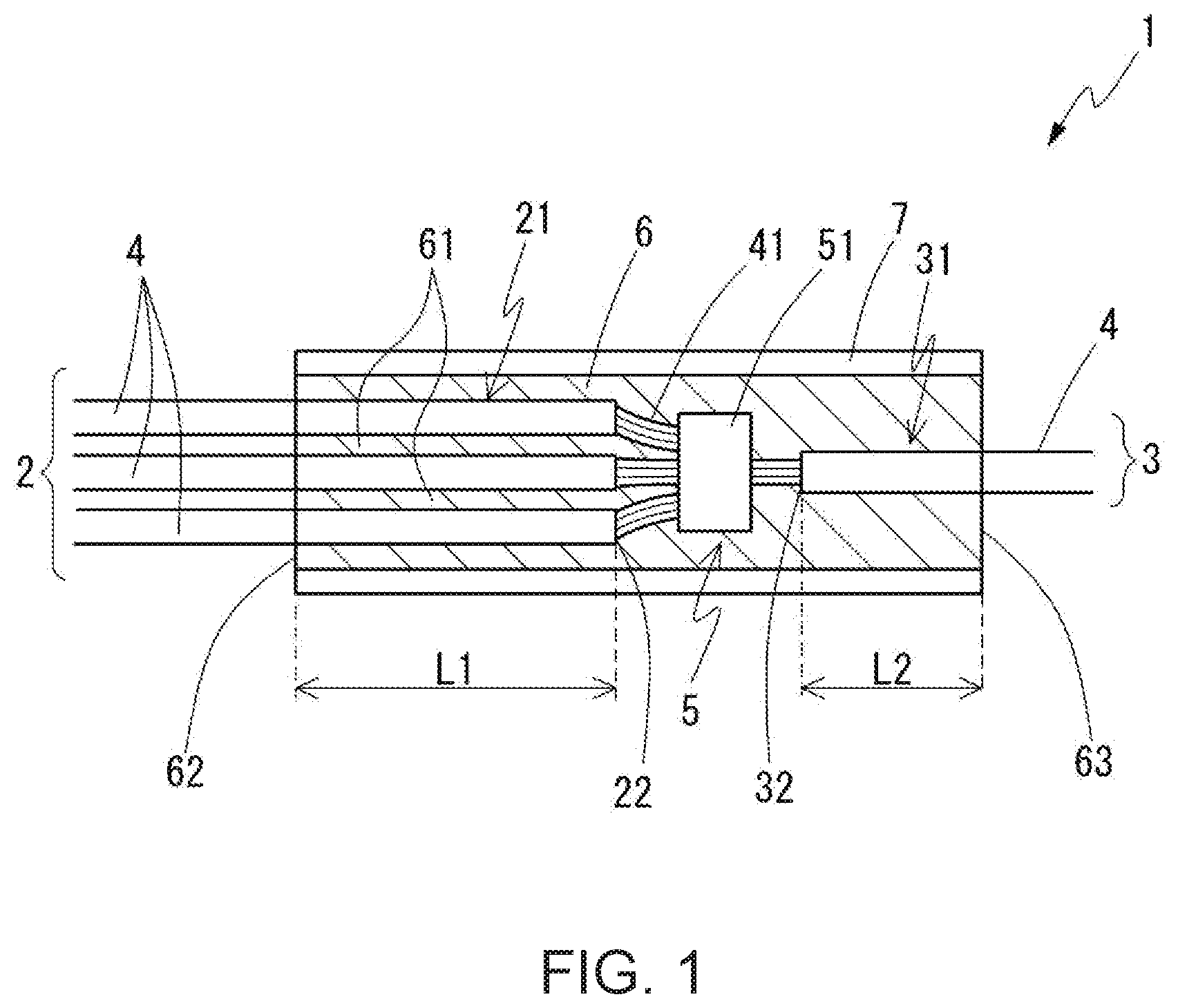 Patent US11776711 Figure 1 – Wire harness
