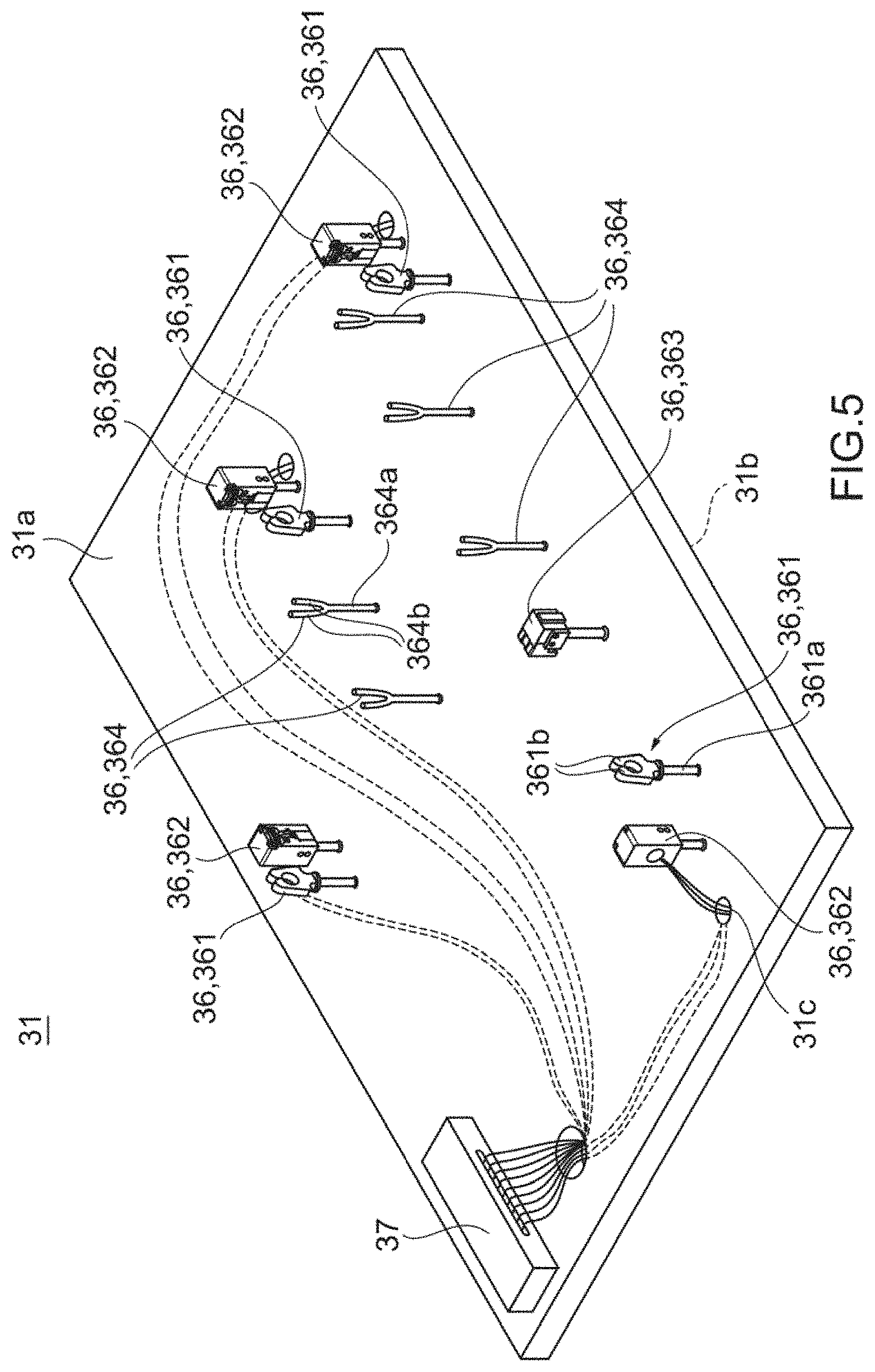 Patent US11776713 Figure 4 – Wire harness manufacturing system, conveyance device, routing processing device, examination device, and work board