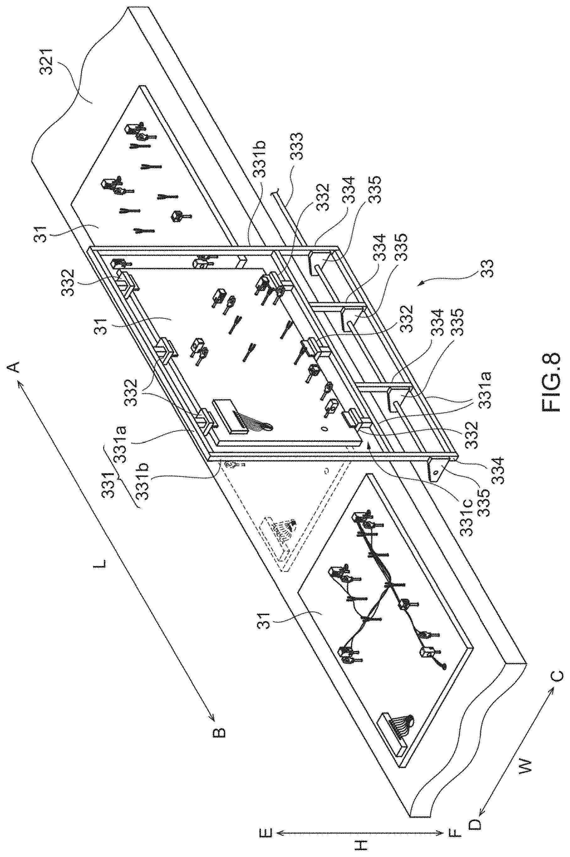 Patent US11776713 Figure 6 – Wire harness manufacturing system, conveyance device, routing processing device, examination device, and work board