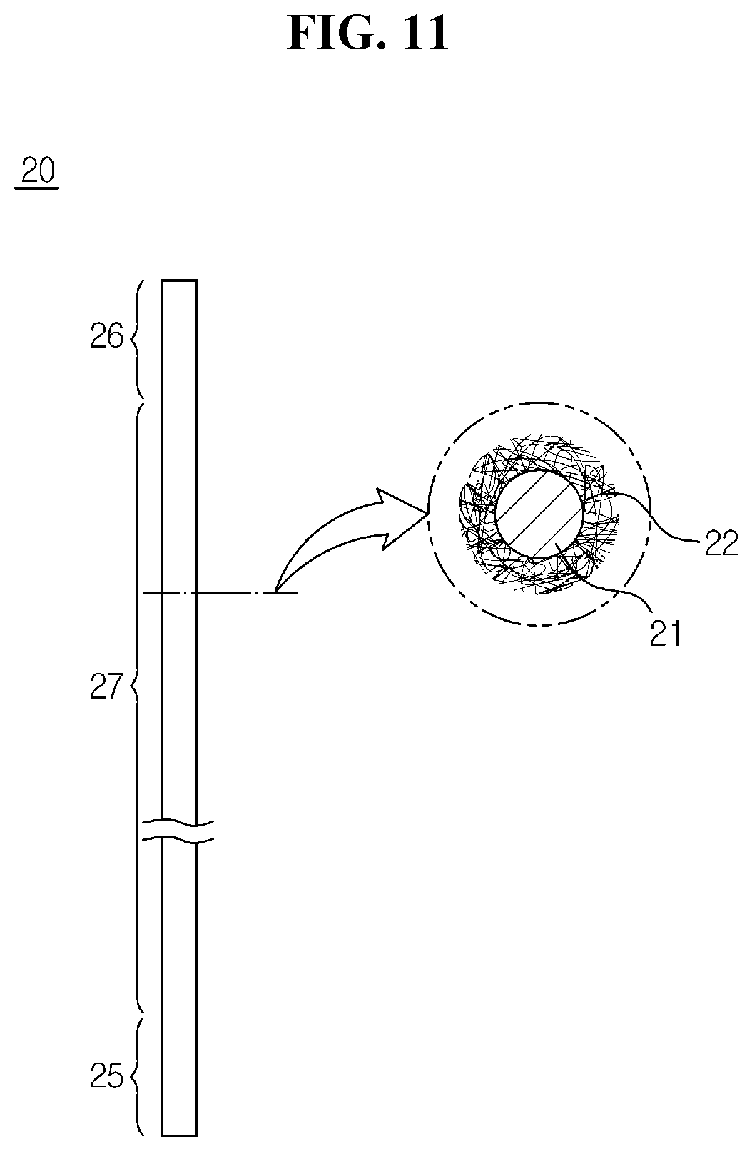 Patent US11776714 Figure 11 – Device for coating a wire with polymer fibers and method thereof