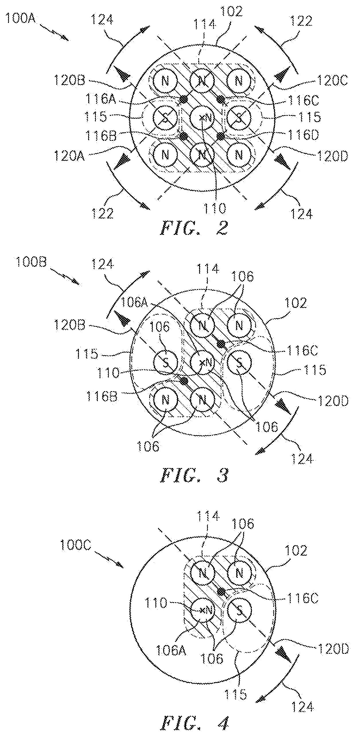 Patent US11776722 Figure 2 – System and method for perturbing a permanent magnet asymmetric field to move a body