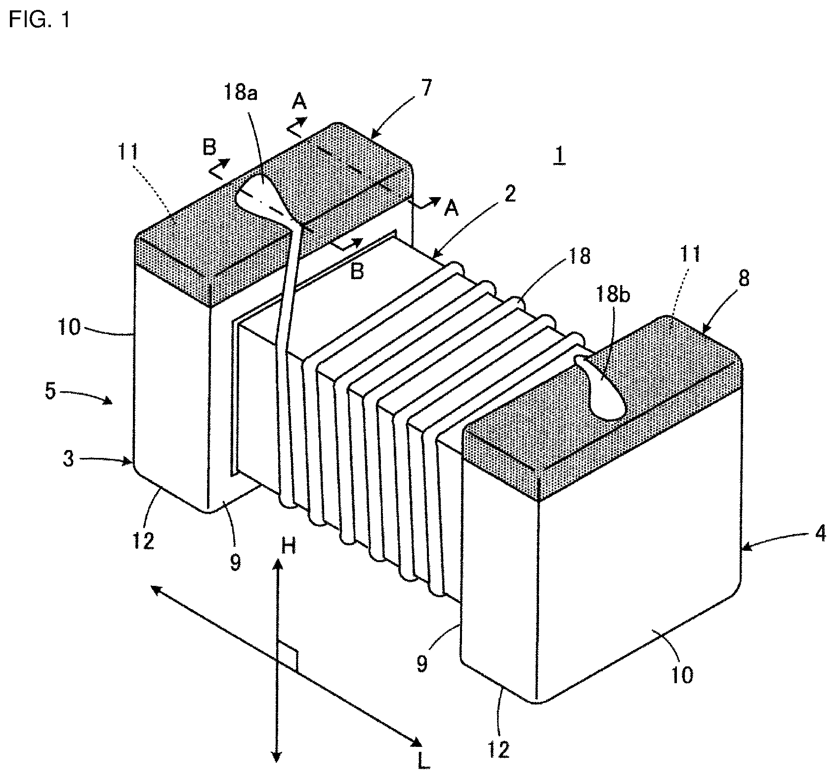 Patent US11776730 Figure 1 – Coil component and drum-like core