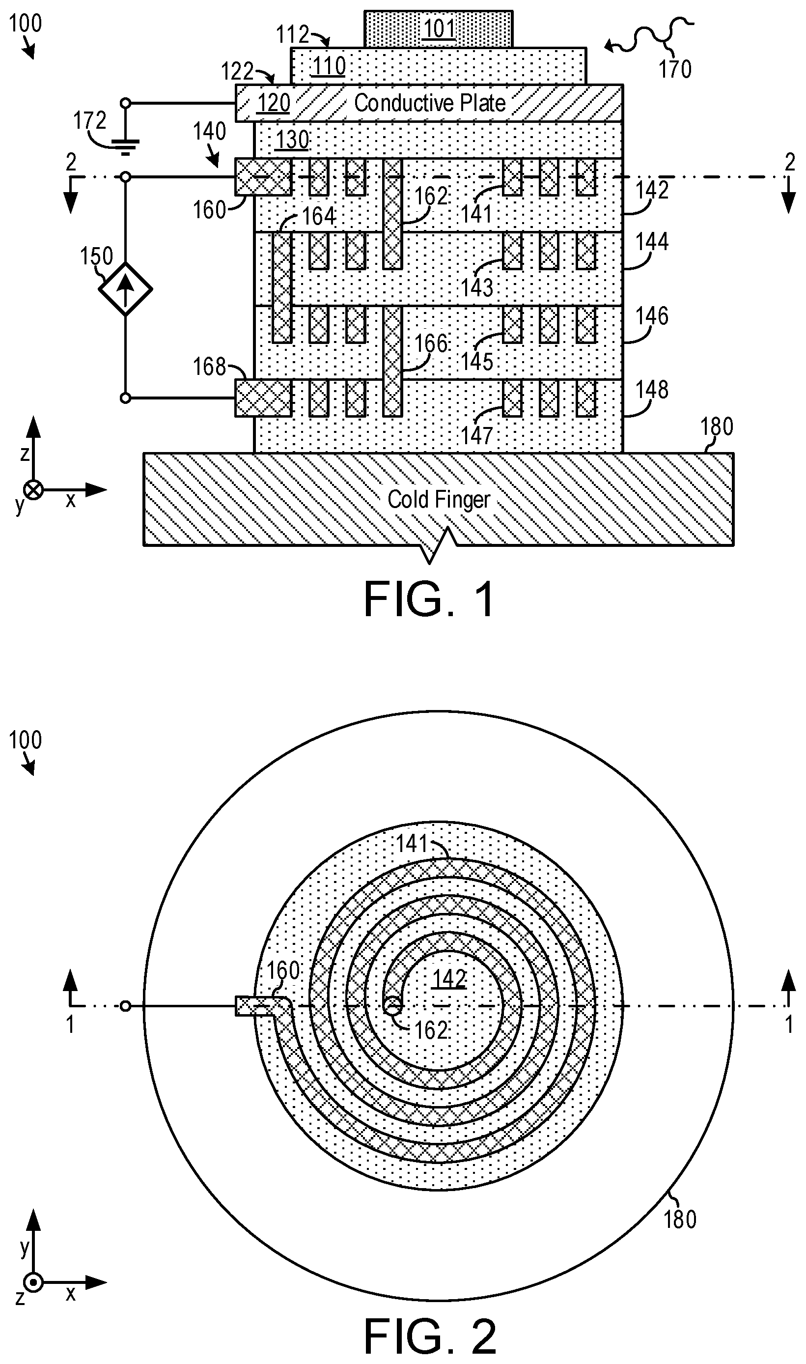 Patent US11776736 Figure 1 – Electronic package for an electrically small device with integrated magnetic field bias