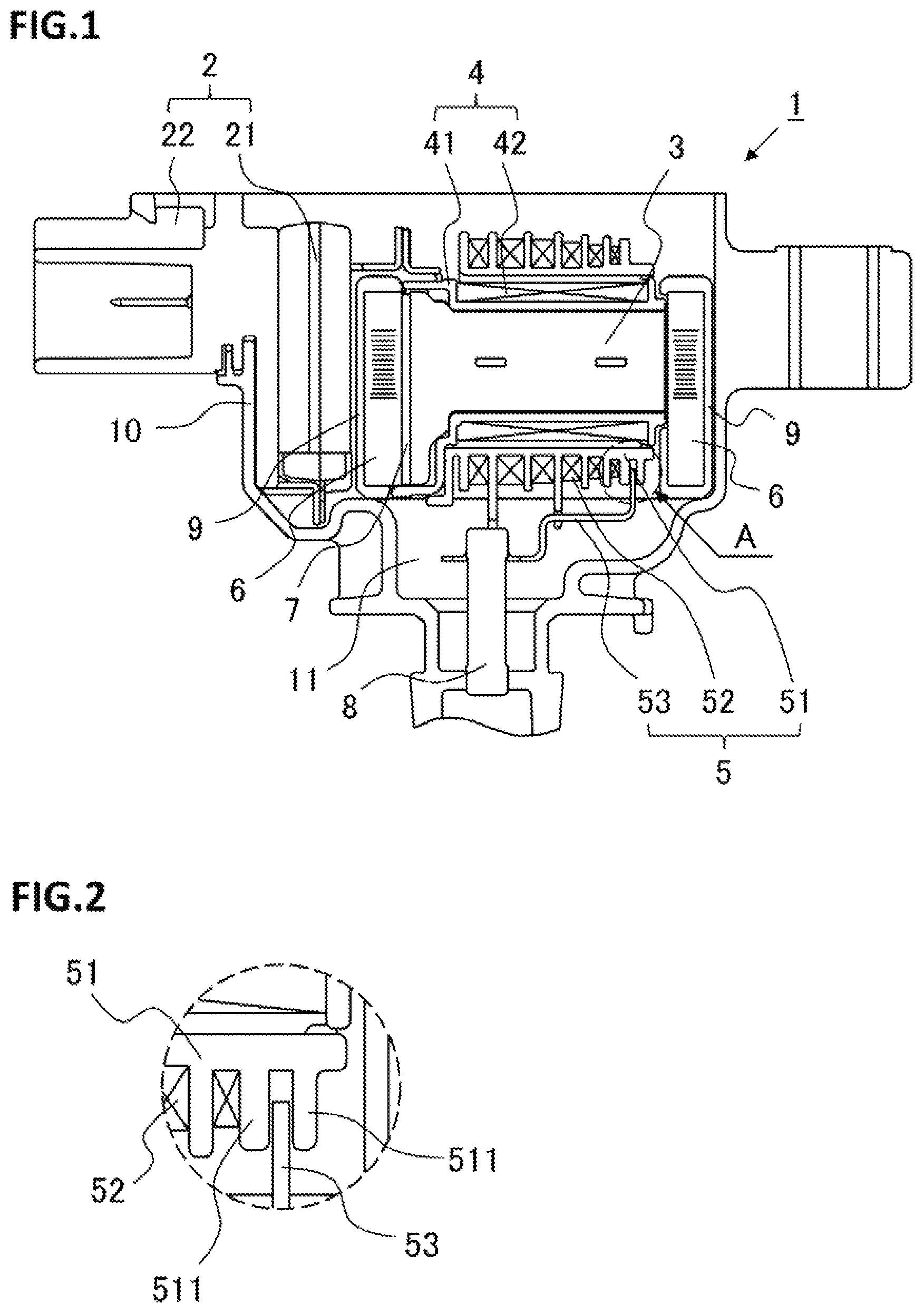 Patent US11776740 Figure 1 – Spark coil with the lead terminal between flanges