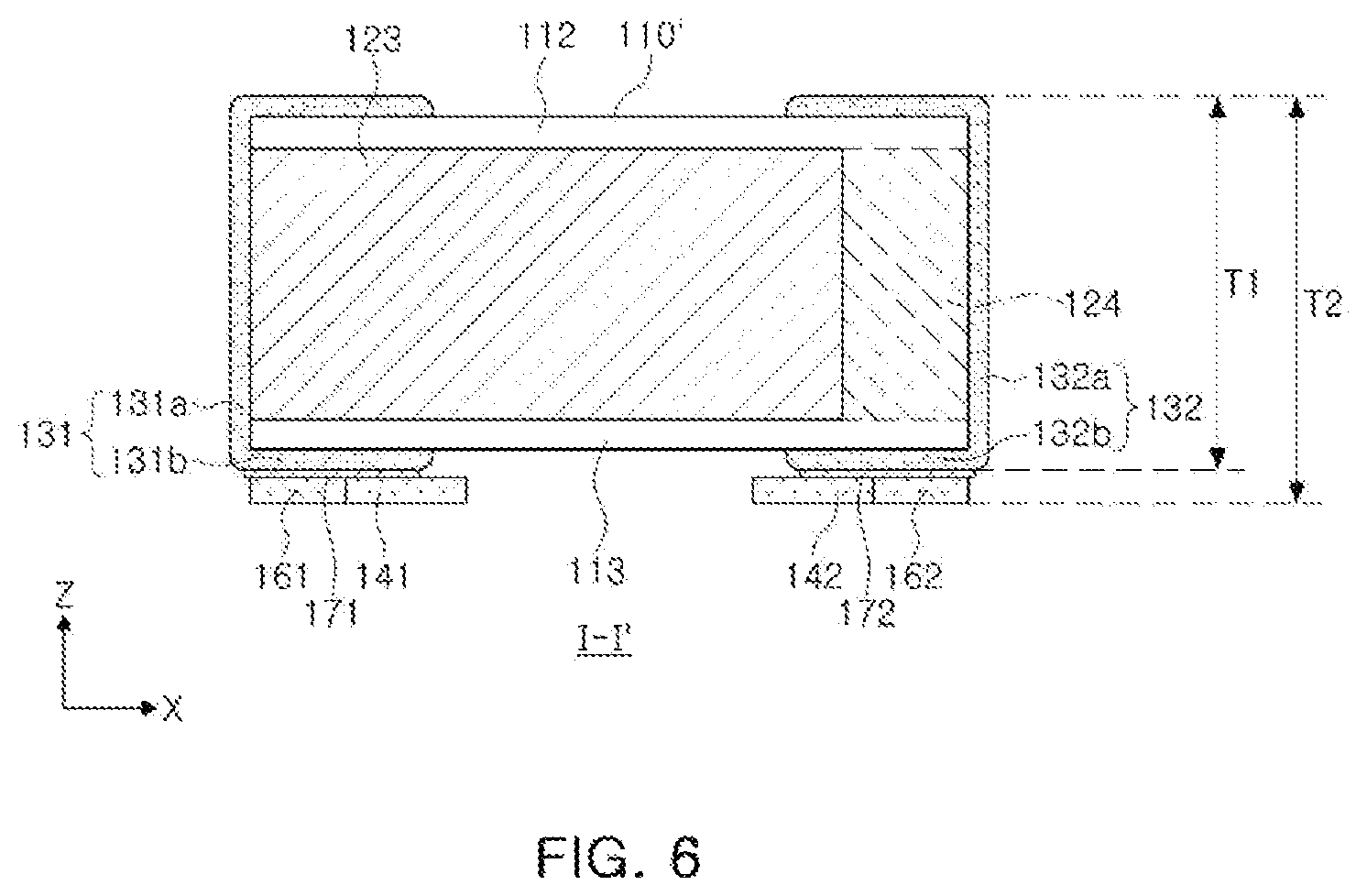 Patent US11776753 Figure 6 – Multilayer electronic component and board having the same mounted thereon