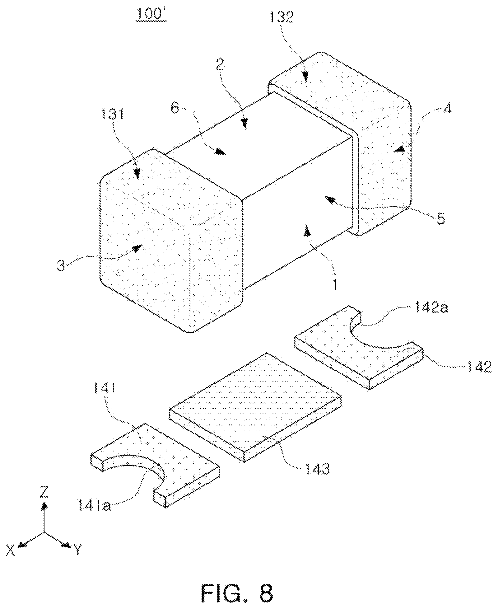 Patent US11776753 Figure 8 – Multilayer electronic component and board having the same mounted thereon