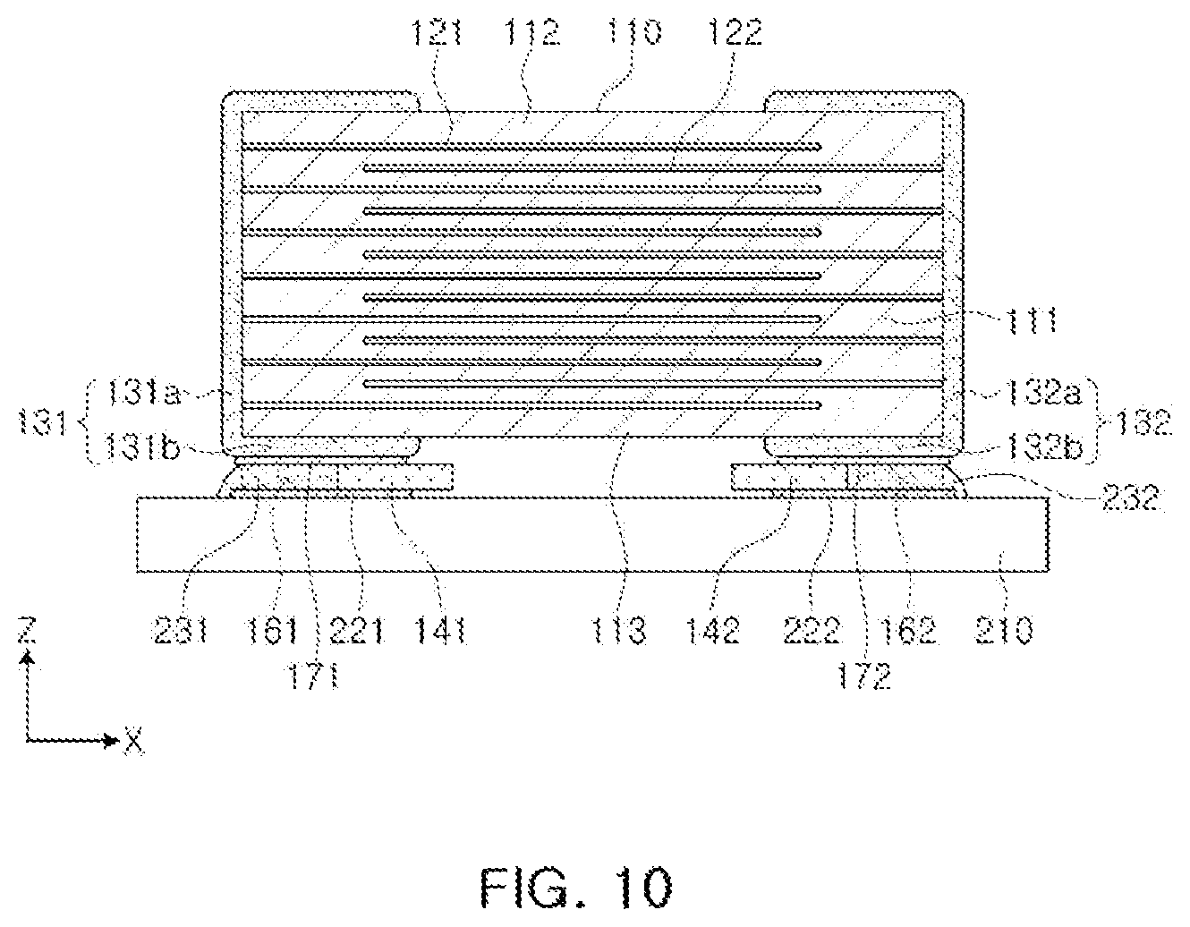 Patent US11776753 Figure 10 – Multilayer electronic component and board having the same mounted thereon