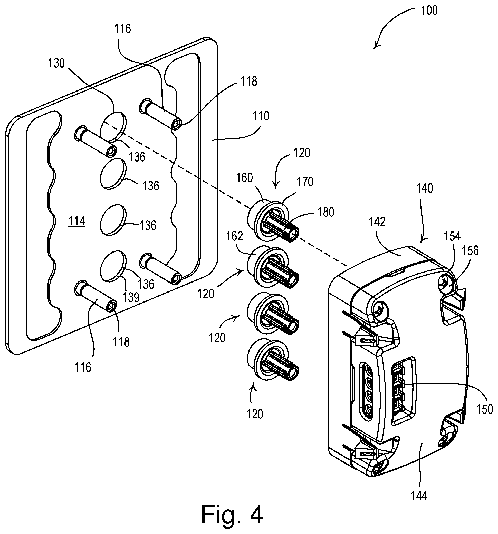 Patent US11776772 Figure 4 – Keypad having illuminated buttons
