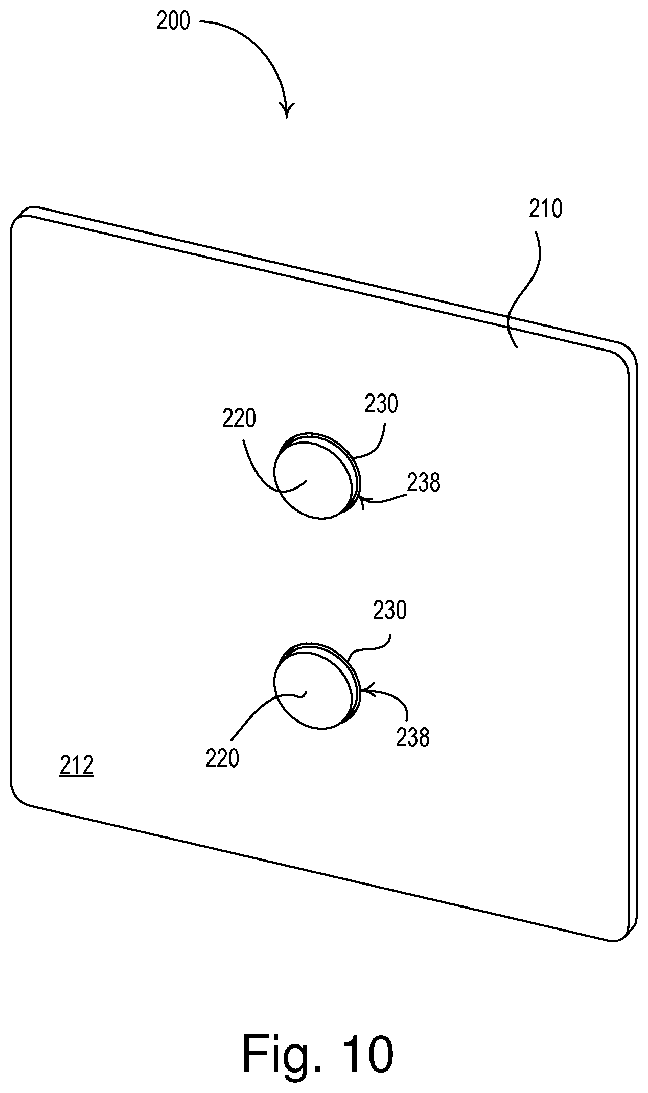 Patent US11776772 Figure 8 – Keypad having illuminated buttons