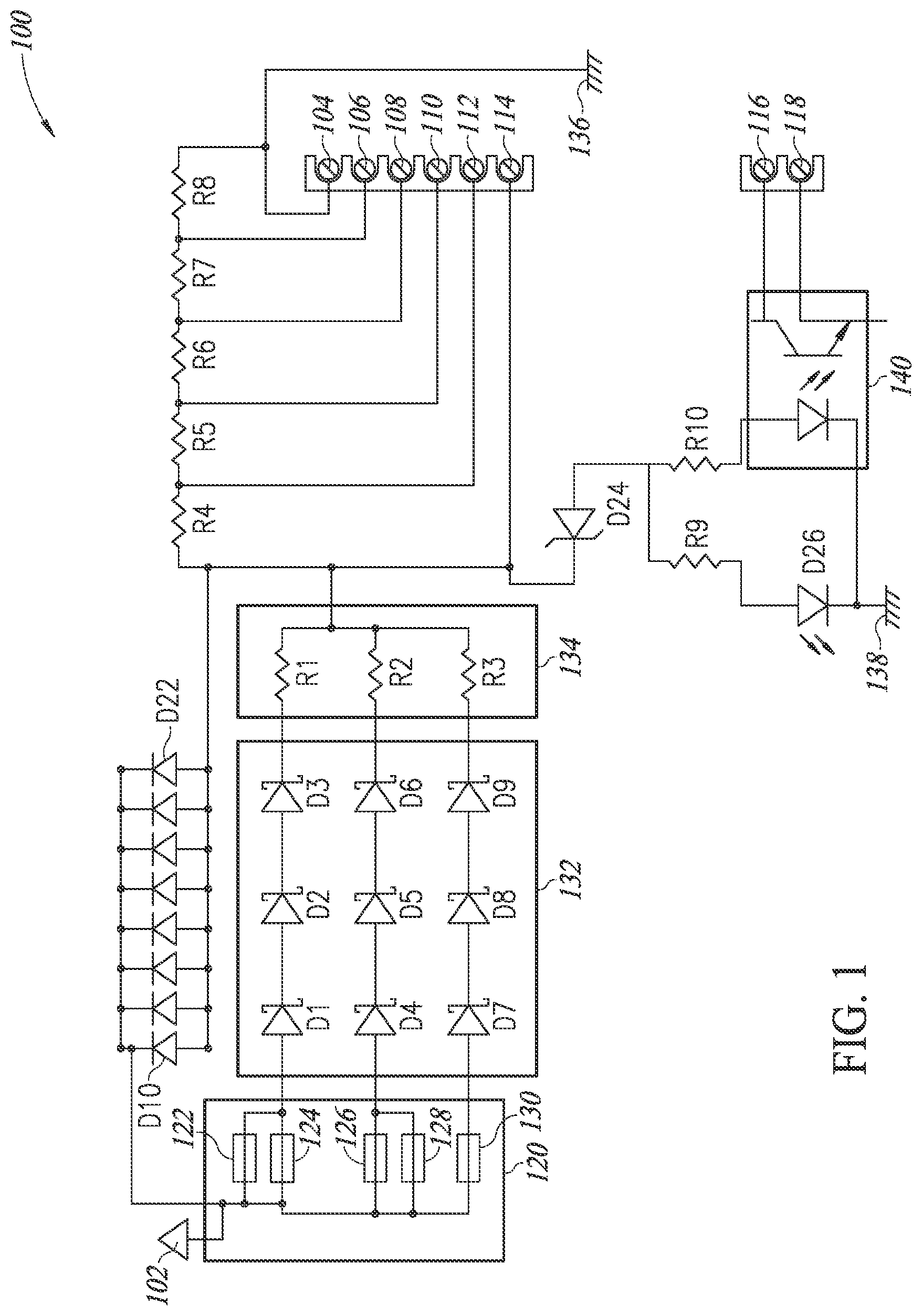 Patent US11776777 Figure 1 – Charging protection and regulation device for electron storage