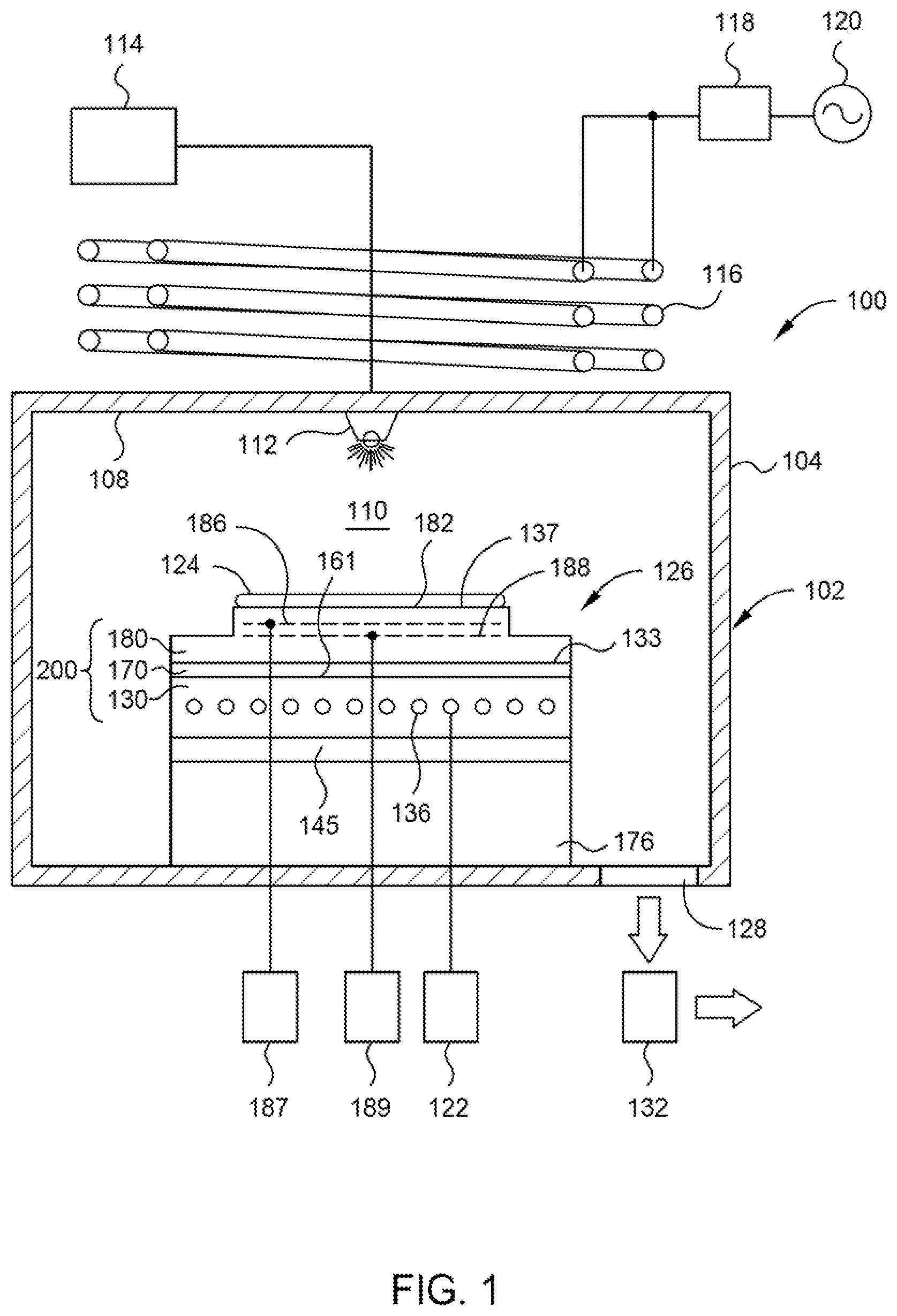 Patent US11776794 Figure 1 – Electrostatic chuck assembly for cryogenic applications