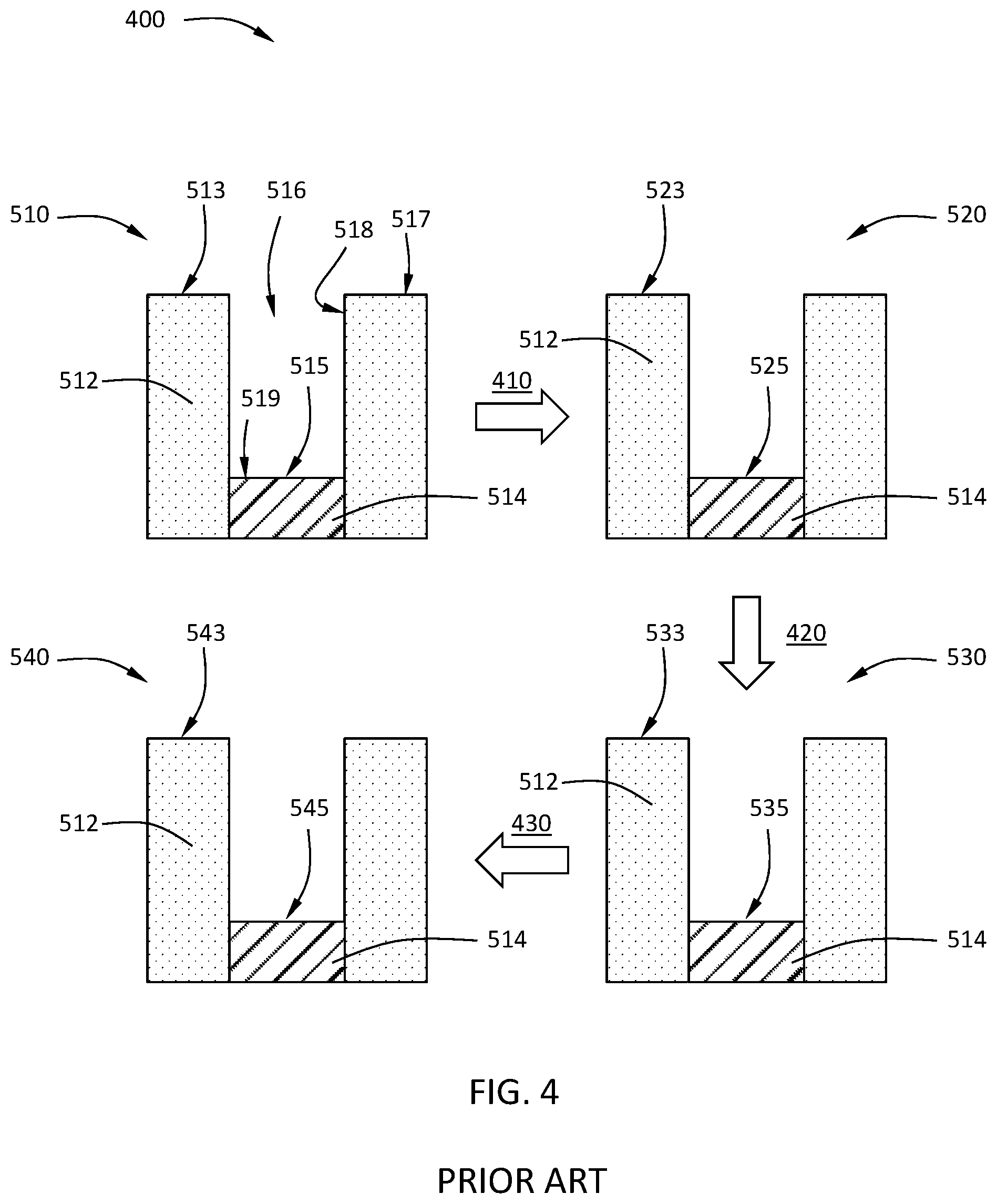 Patent US11776805 Figure 4 – Selective oxidation and simplified pre-clean