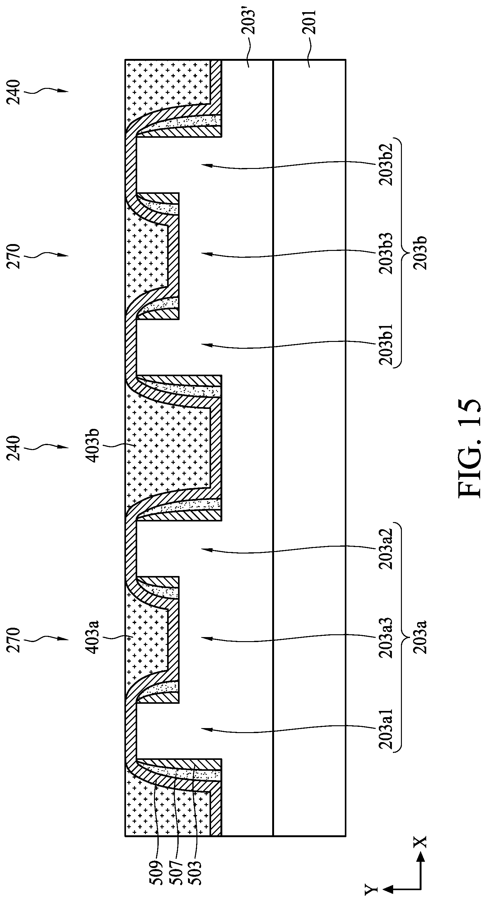 Patent US11776813 Figure 15 – Method for preparing semiconductor device structure with fine patterns at different levels
