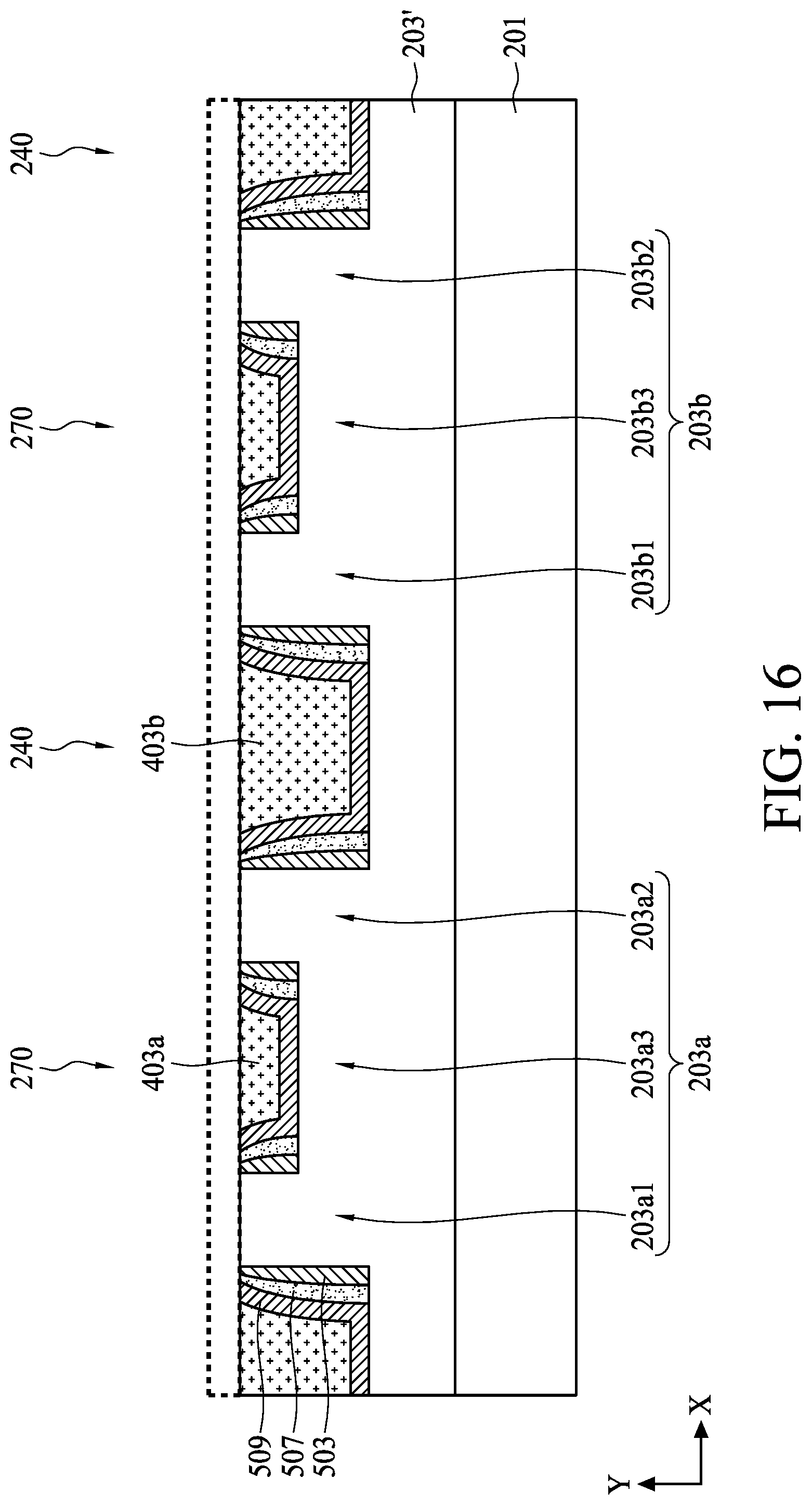 Patent US11776813 Figure 16 – Method for preparing semiconductor device structure with fine patterns at different levels